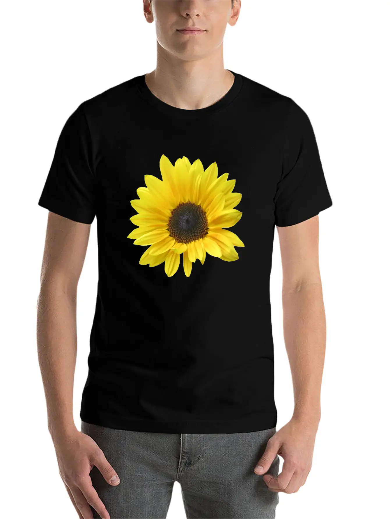 Sunflower, Sunflowers, Bloom, Floral, Flowery Unisex Casual T-Shirt – Clean Design For Daily Comfort