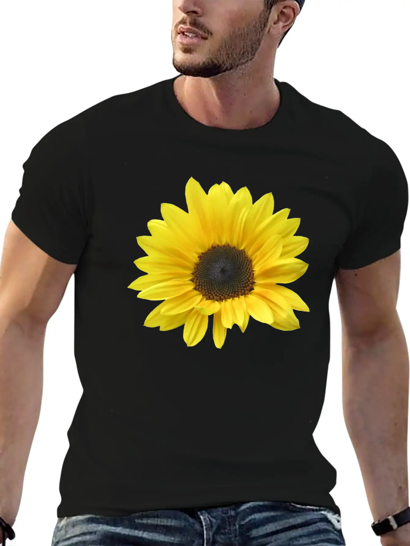 Sunflower, Sunflowers, Bloom, Floral, Flowery Unisex Casual T-Shirt – Clean Design For Daily Comfort