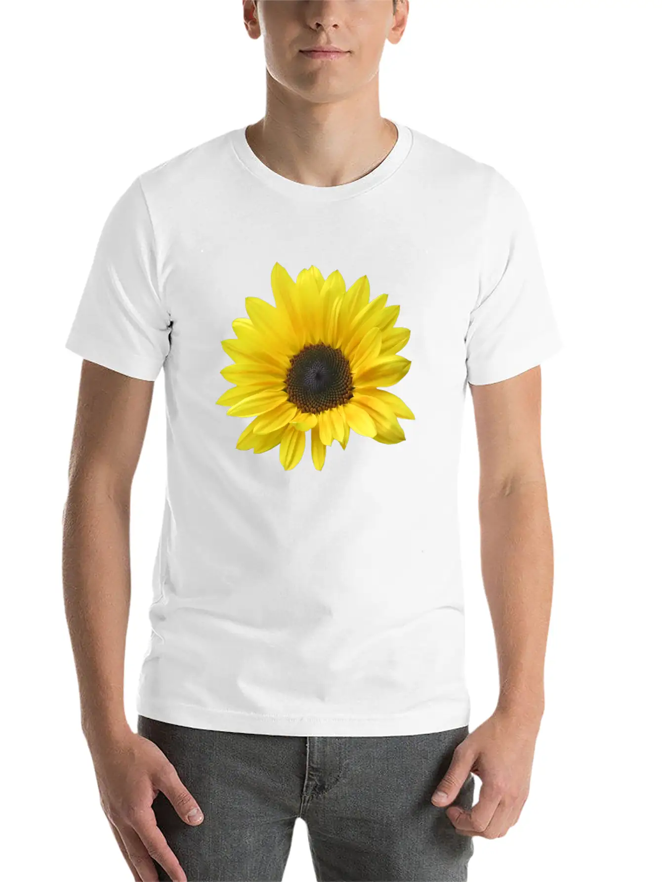 Sunflower, Sunflowers, Bloom, Floral, Flowery Unisex Casual T-Shirt – Clean Design For Daily Comfort