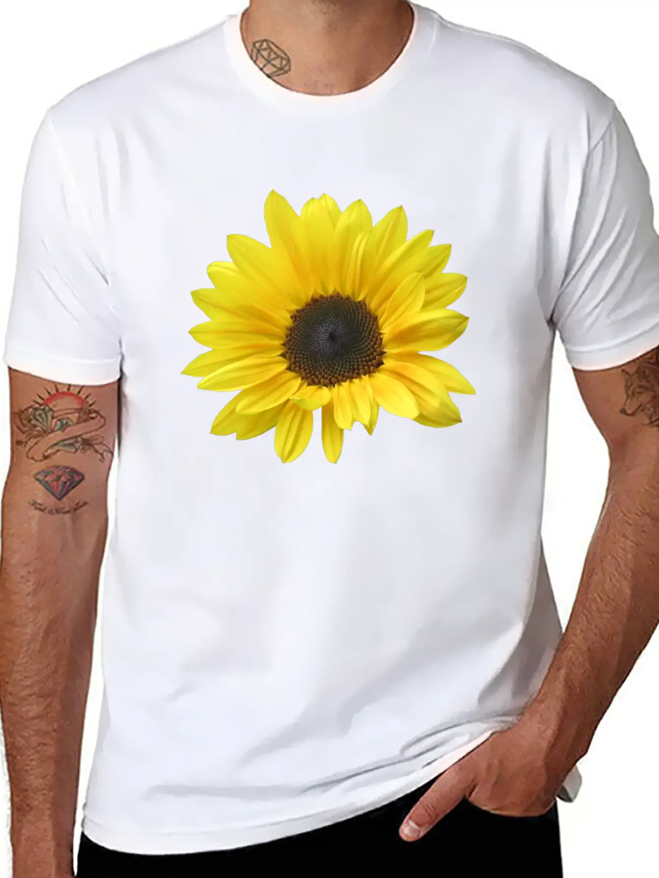 Sunflower, Sunflowers, Bloom, Floral, Flowery Unisex Casual T-Shirt – Clean Design For Daily Comfort