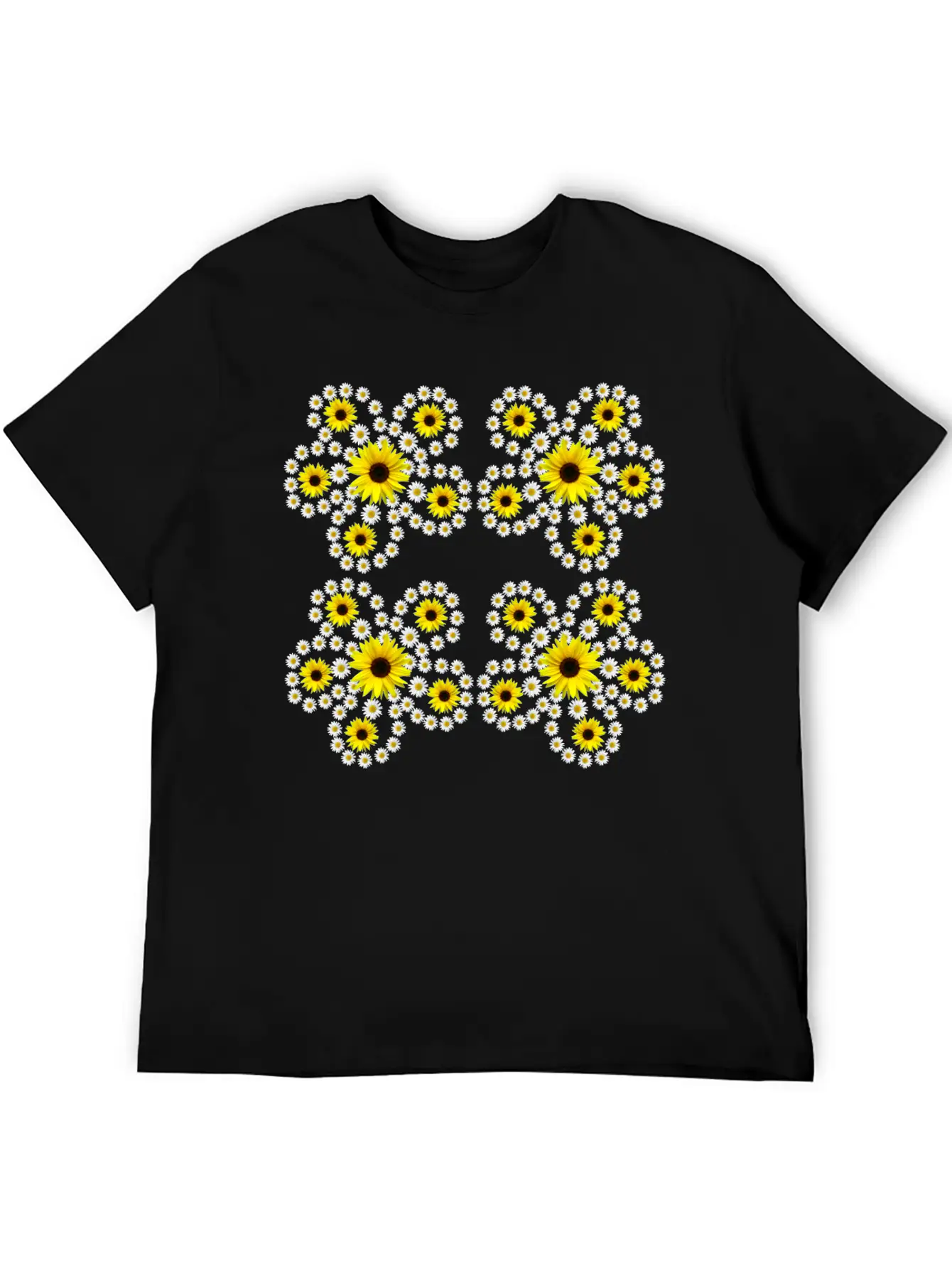 Sunflowers Daisies Blossom Floral Daisy Pattern Relaxed Everyday Tee – Lightweight And Durable Cotton