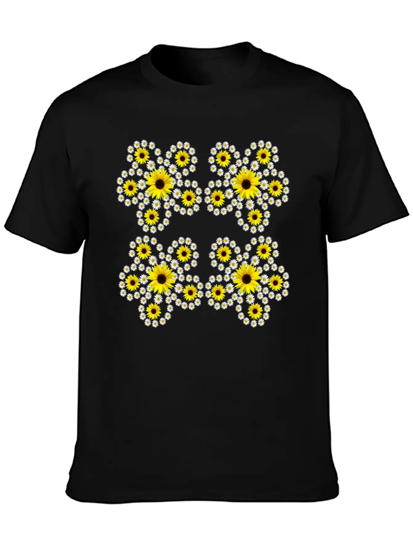 Sunflowers Daisies Blossom Floral Daisy Pattern Relaxed Everyday Tee – Lightweight And Durable Cotton