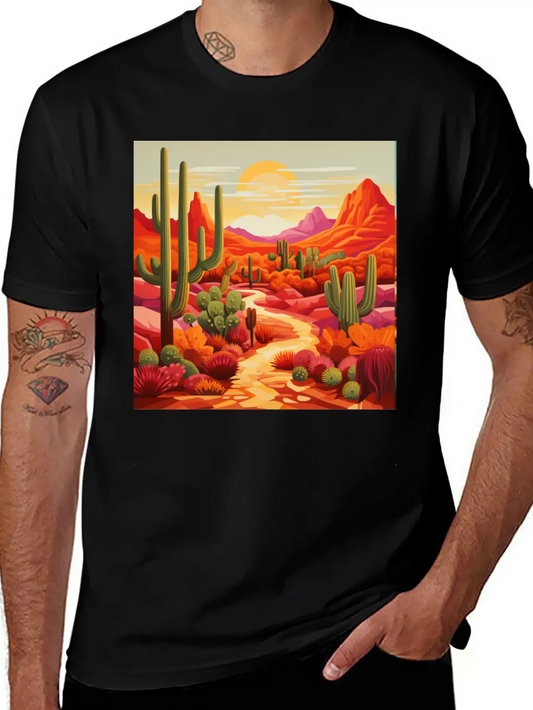 Sunrise In The South West Desert Modern Fit Casual T-Shirt ��� Clean And Versatile Design