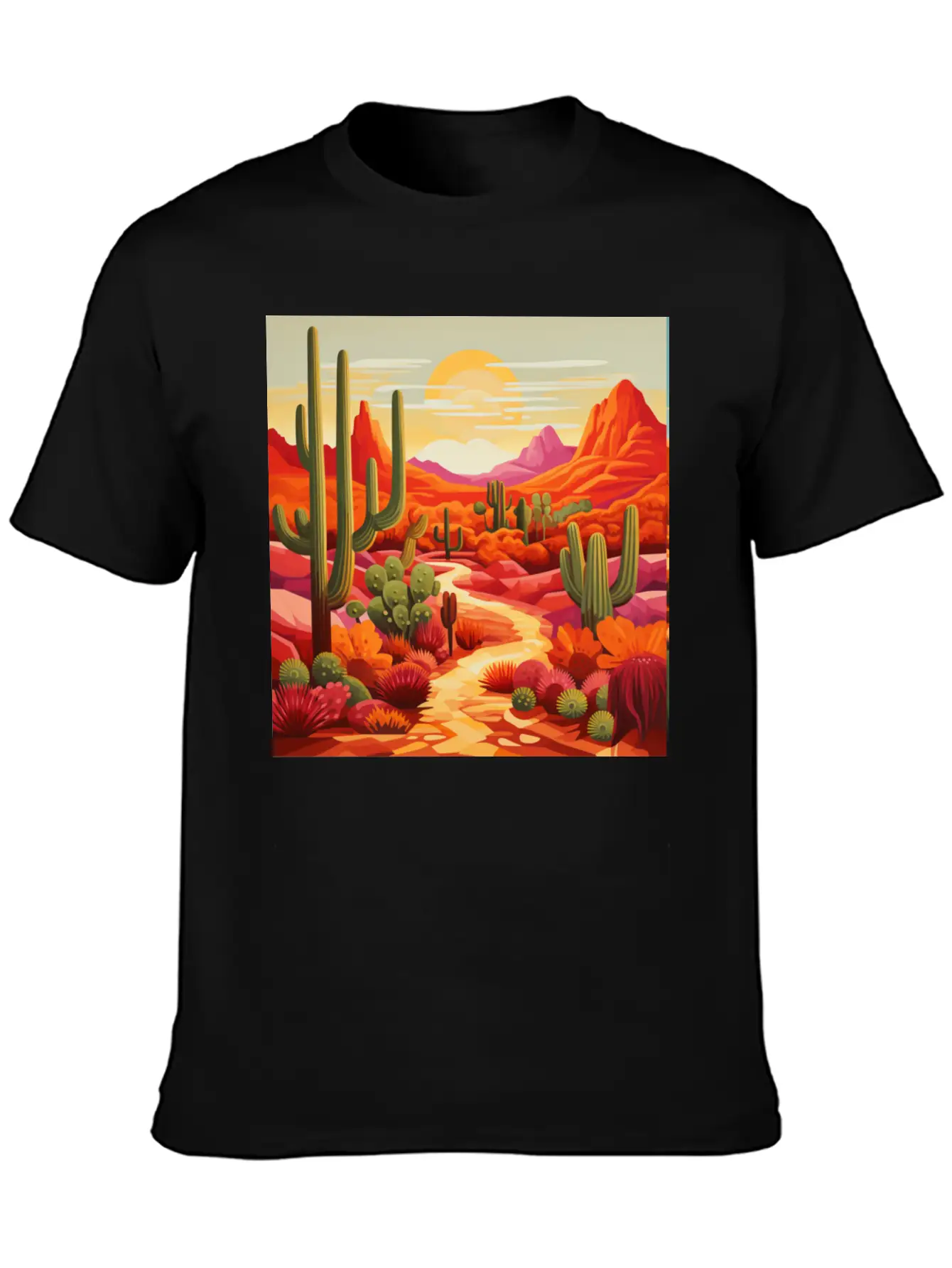 Sunrise In The South West Desert Modern Fit Casual T-Shirt ��� Clean And Versatile Design
