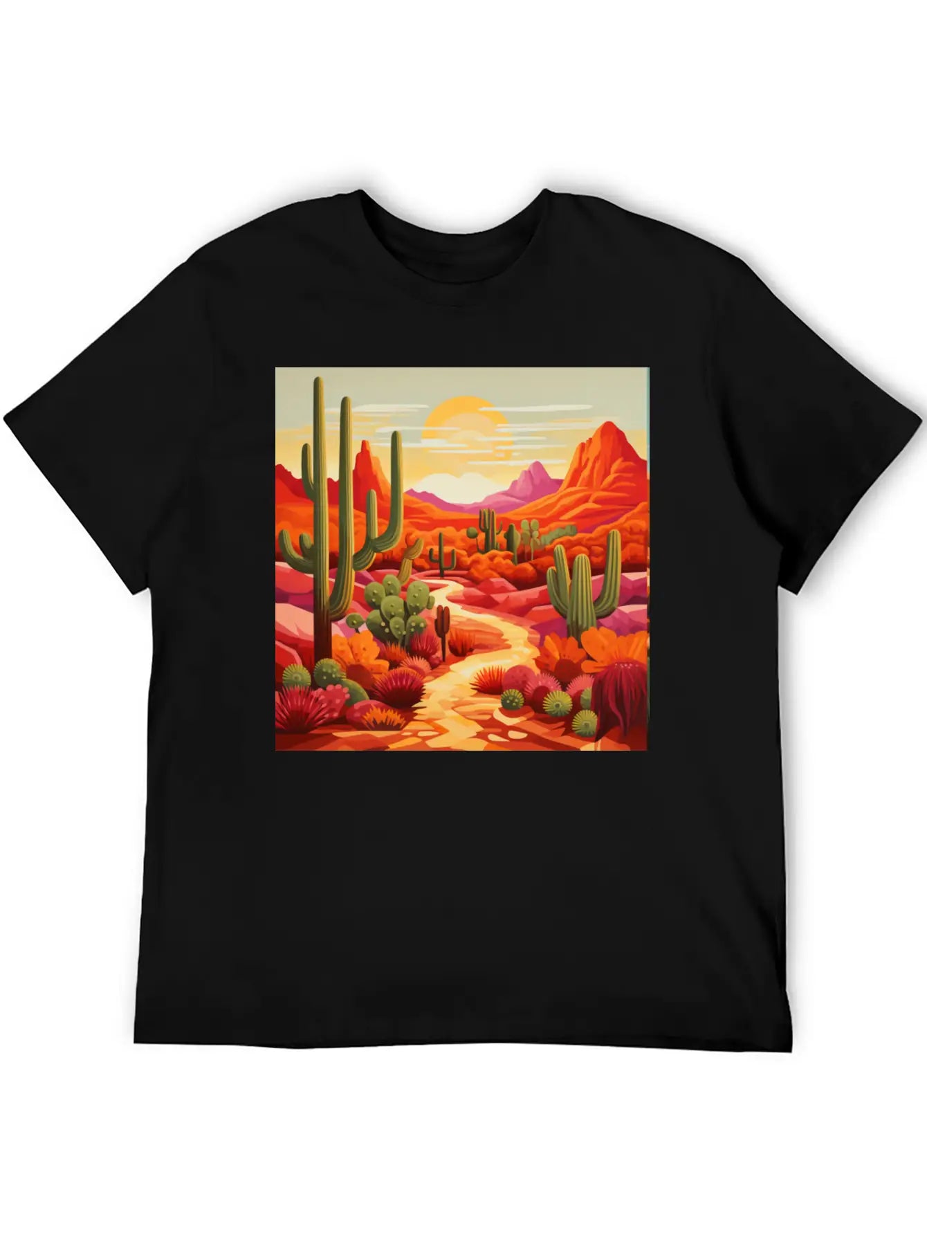 Sunrise In The South West Desert Modern Fit Casual T-Shirt ��� Clean And Versatile Design