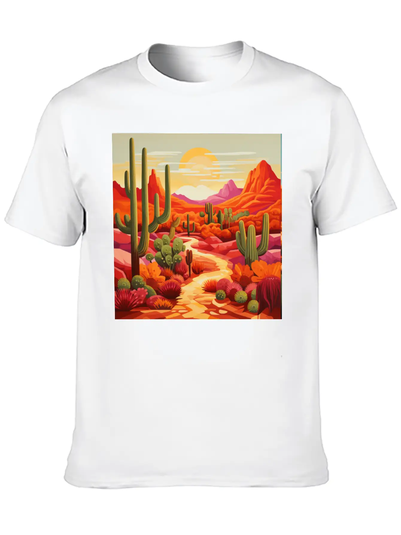 Sunrise In The South West Desert Modern Fit Casual T-Shirt ��� Clean And Versatile Design