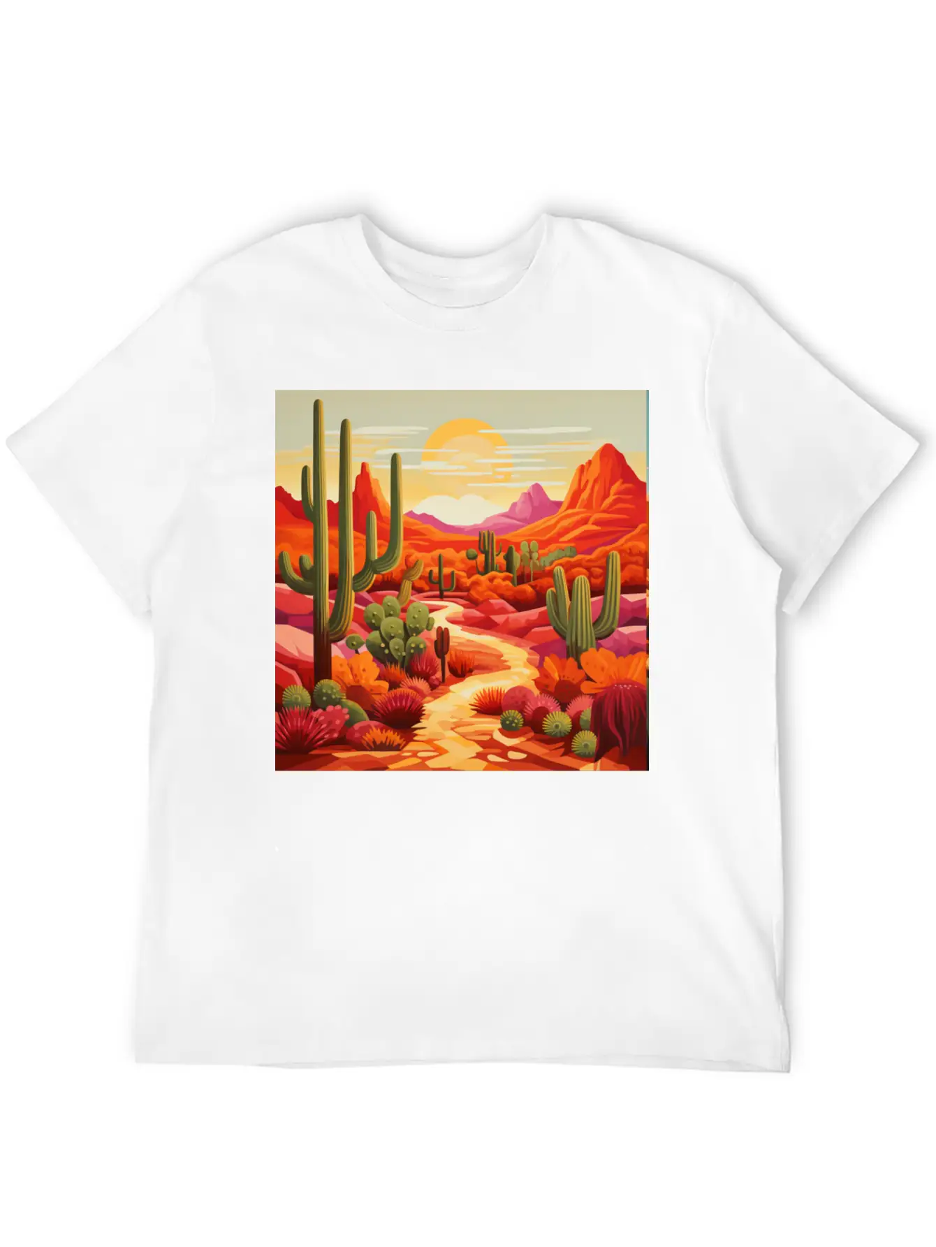 Sunrise In The South West Desert Modern Fit Casual T-Shirt ��� Clean And Versatile Design