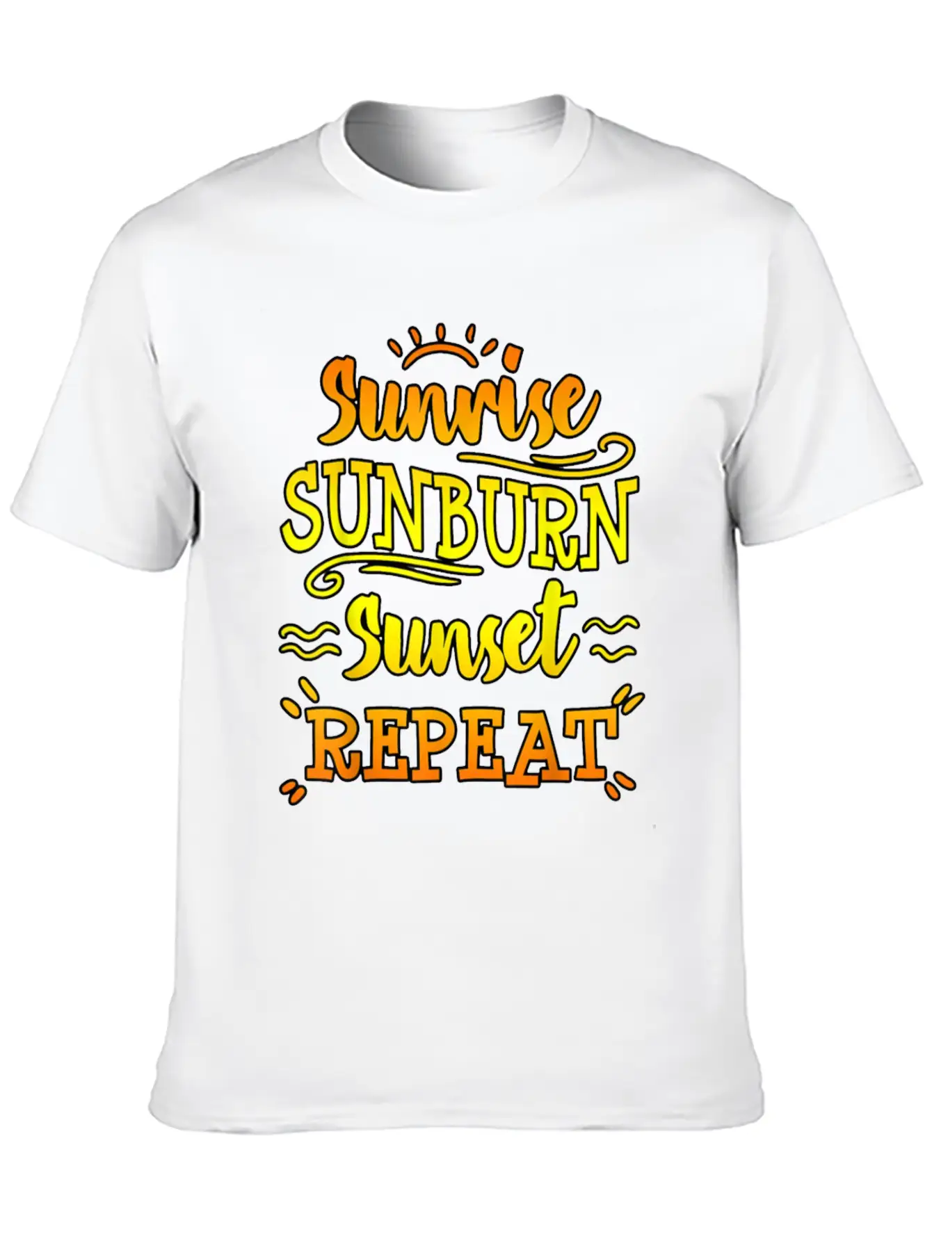 Sunrise Sunburn Sunset Funny Beach Summer Family V Unisex Casual T-Shirt ��� Clean Design For Daily Comfort
