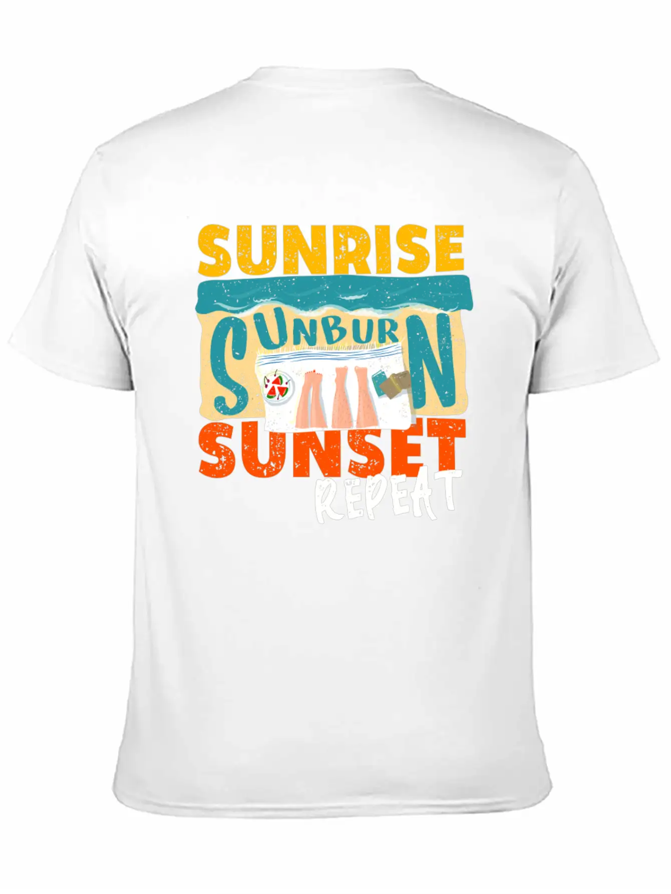 Sunrise Sunburn Sunset Repeat Relaxed Everyday Tee – Lightweight And Durable Cotton