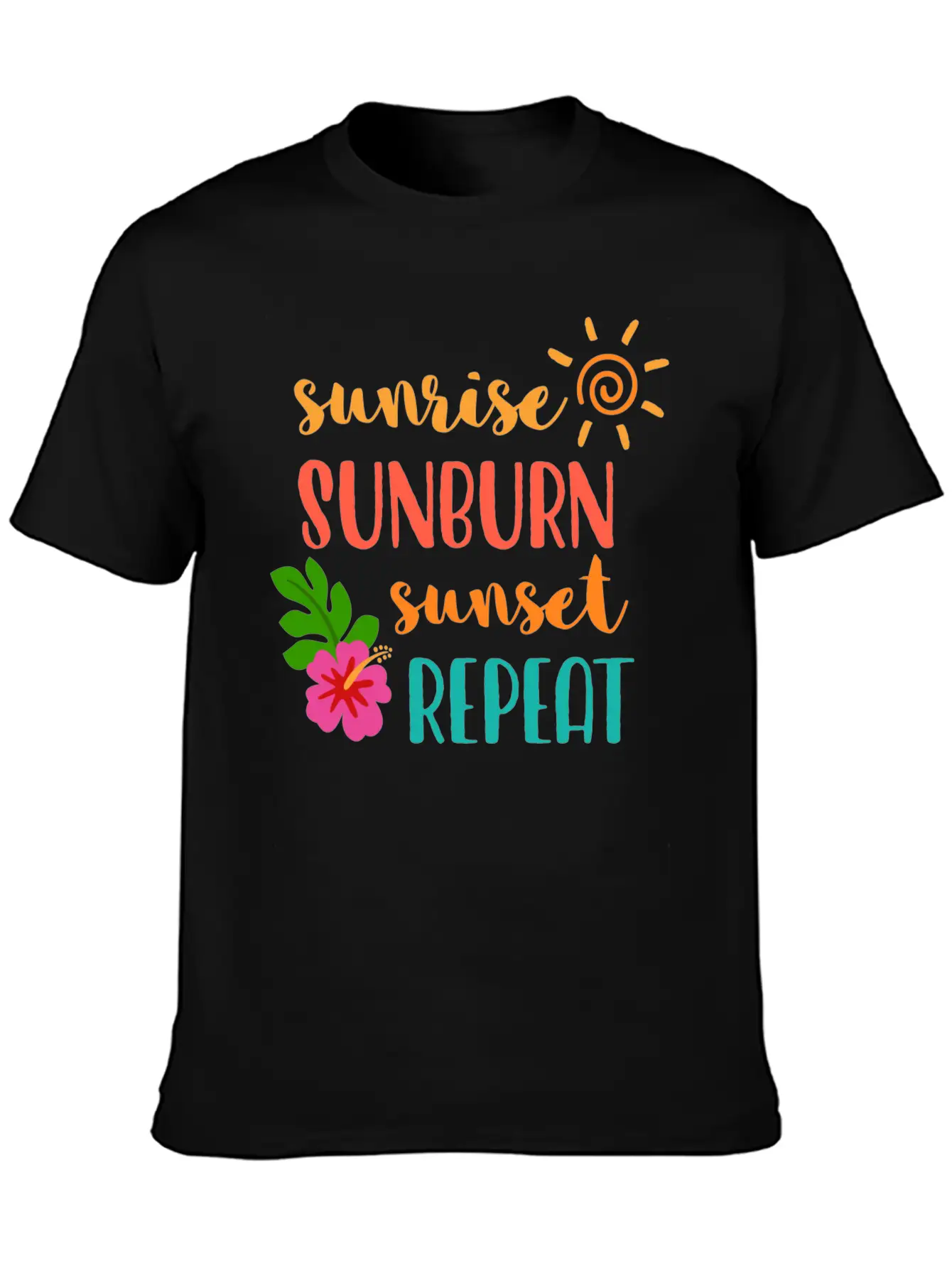 Sunrise Sunburn Sunset Repeat Stylish Everyday T-Shirt – Unisex Basic Cotton Tee