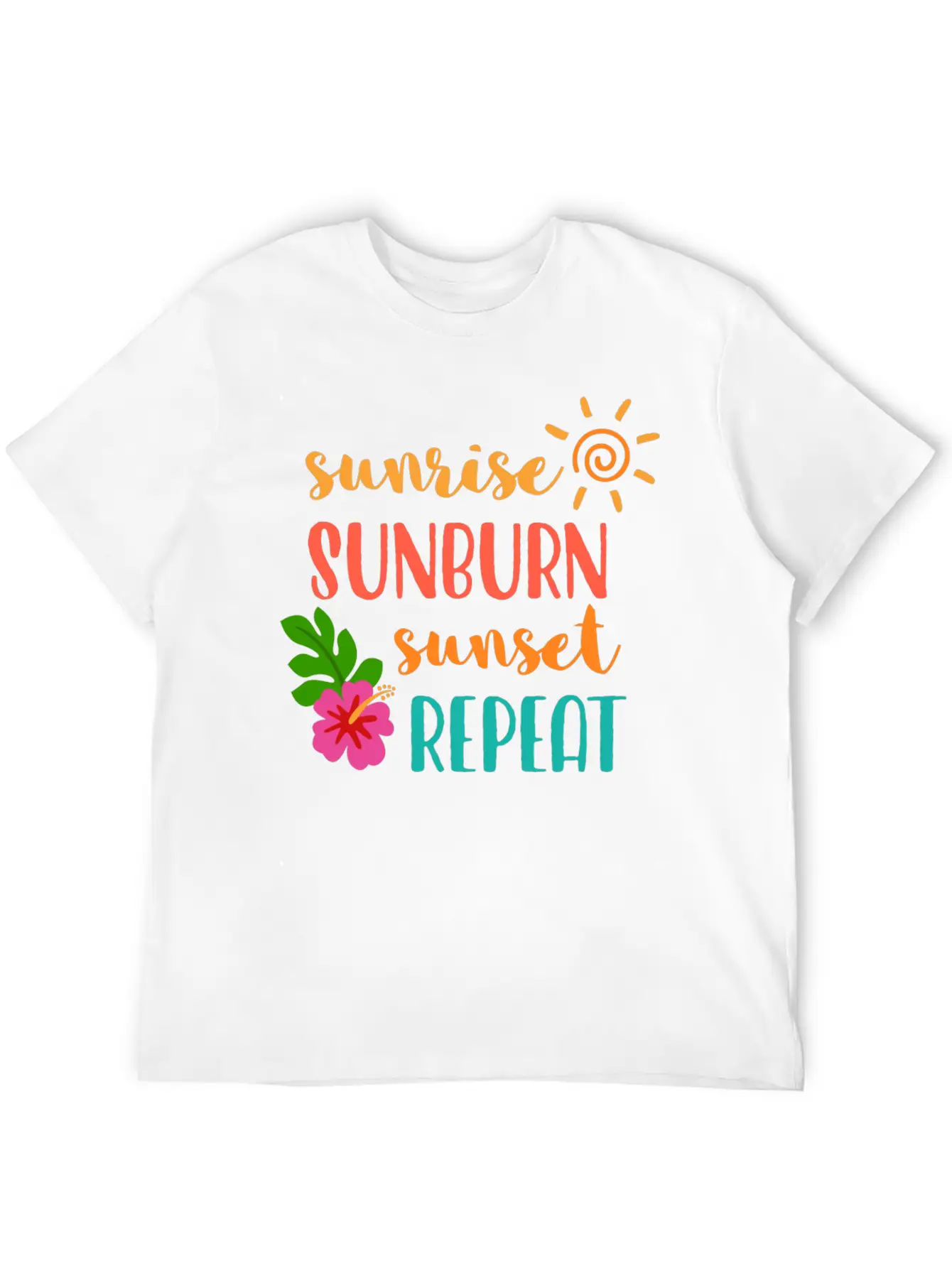 Sunrise Sunburn Sunset Repeat Stylish Everyday T-Shirt – Unisex Basic Cotton Tee