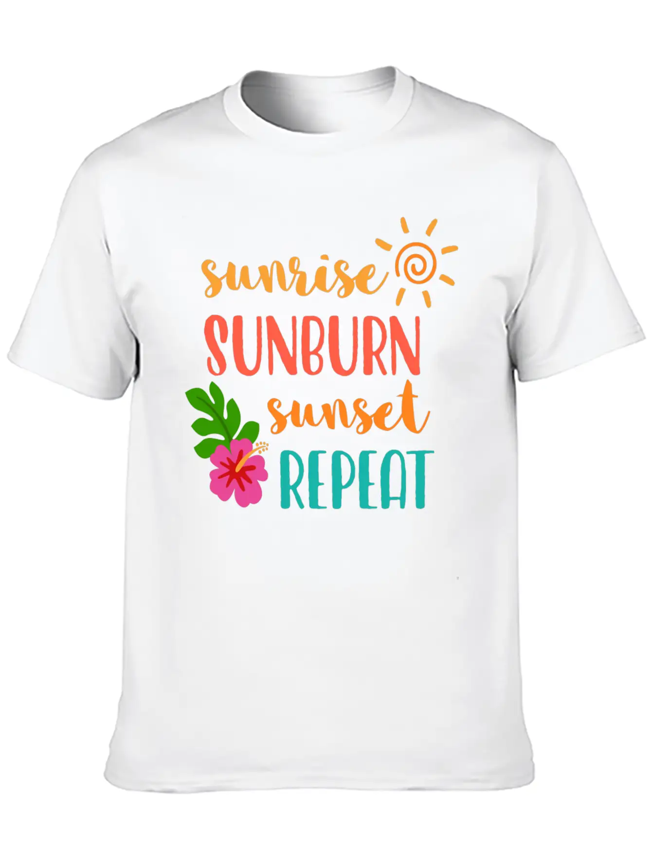 Sunrise Sunburn Sunset Repeat Stylish Everyday T-Shirt – Unisex Basic Cotton Tee