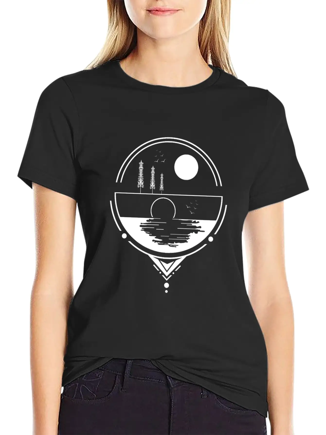 Sunrise SunsetSunset Design Essential Cotton Tee For Daily Outfits – Unisex Style
