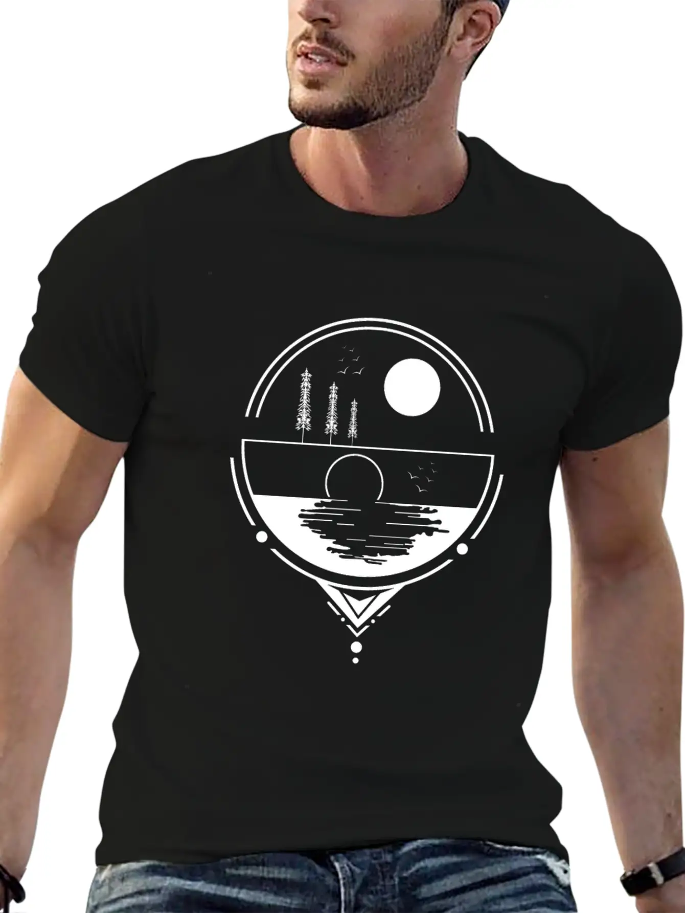 Sunrise SunsetSunset Design Essential Cotton Tee For Daily Outfits – Unisex Style