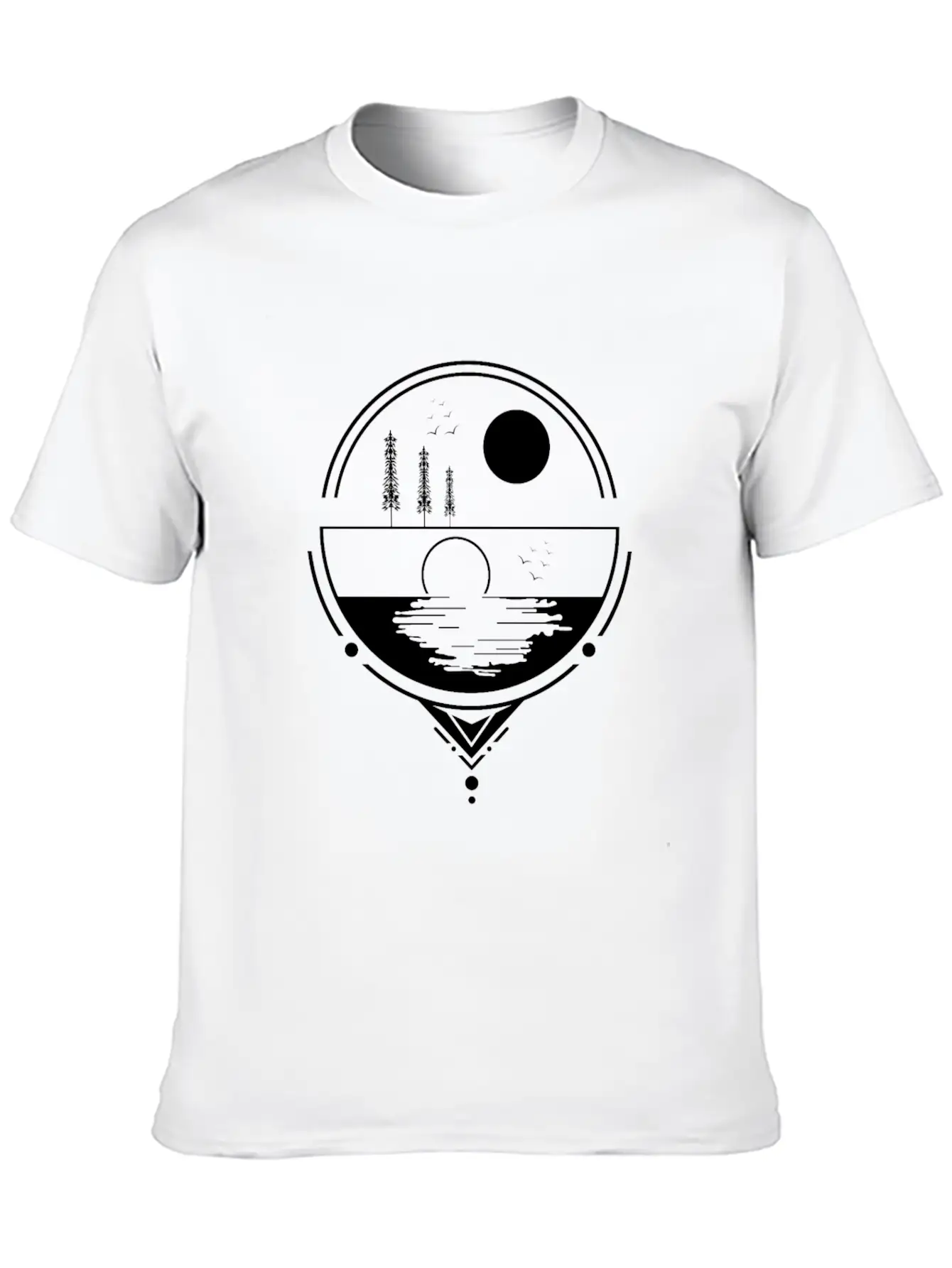 Sunrise SunsetSunset Design Essential Cotton Tee For Daily Outfits – Unisex Style