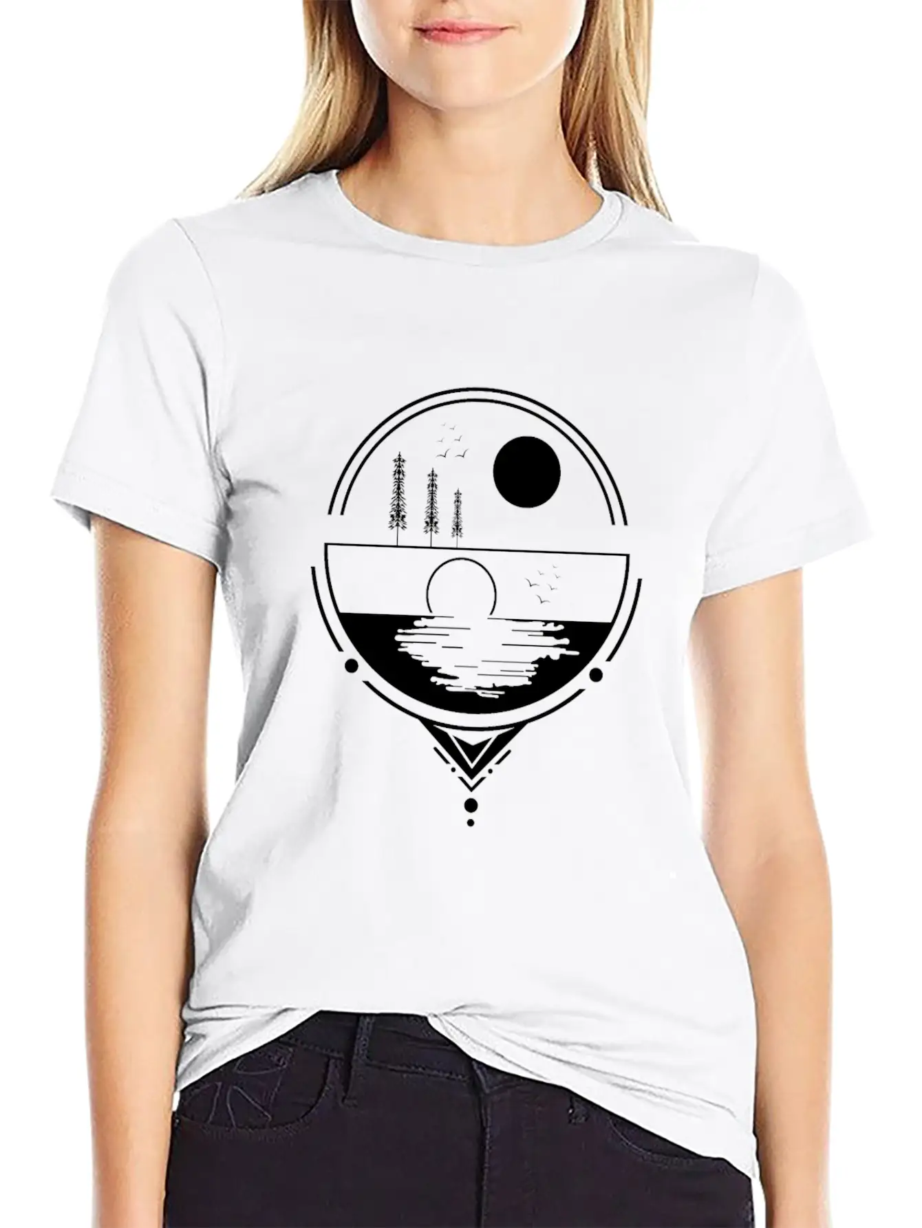 Sunrise SunsetSunset Design Essential Cotton Tee For Daily Outfits – Unisex Style