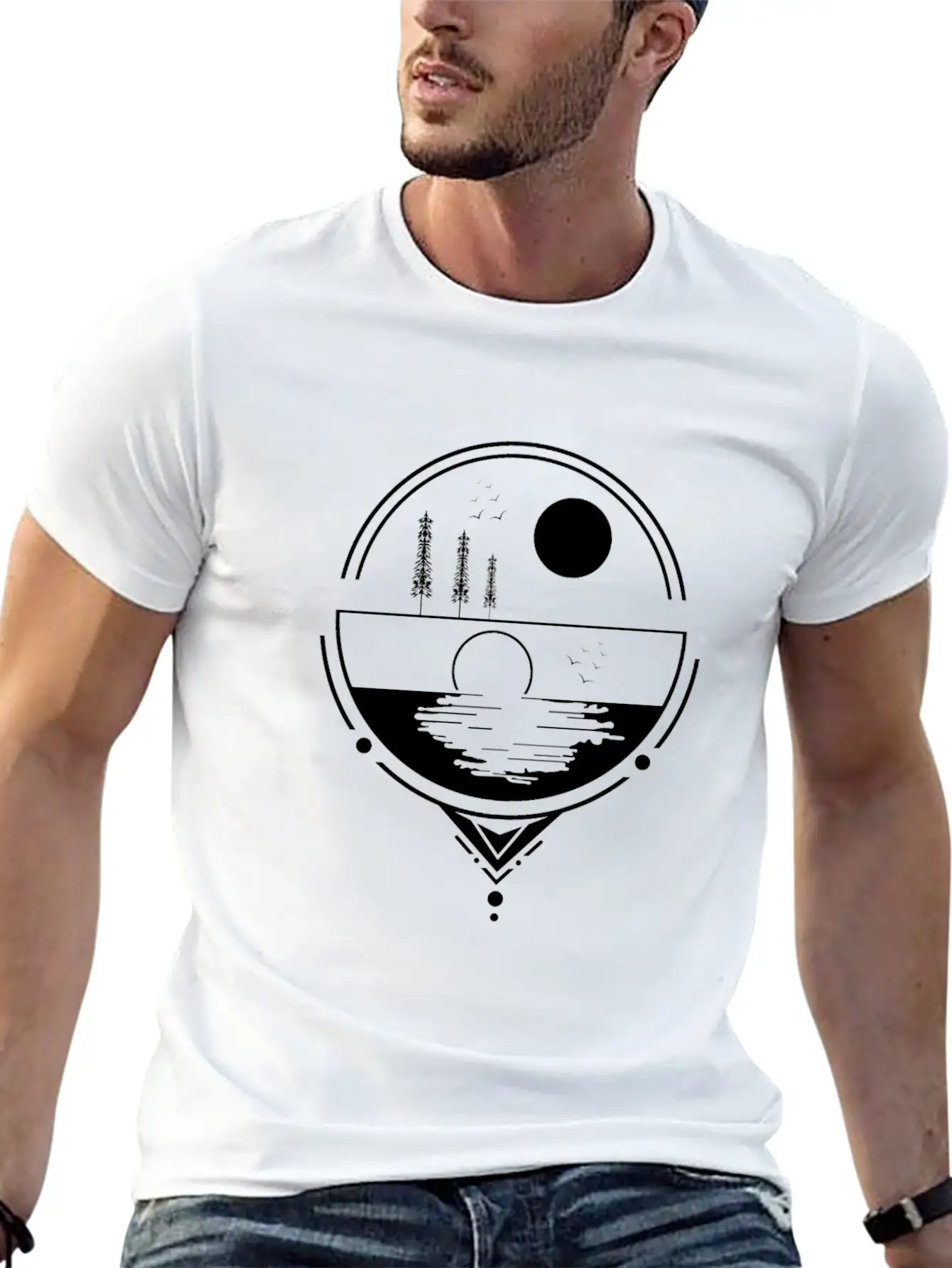 Sunrise SunsetSunset Design Essential Cotton Tee For Daily Outfits – Unisex Style