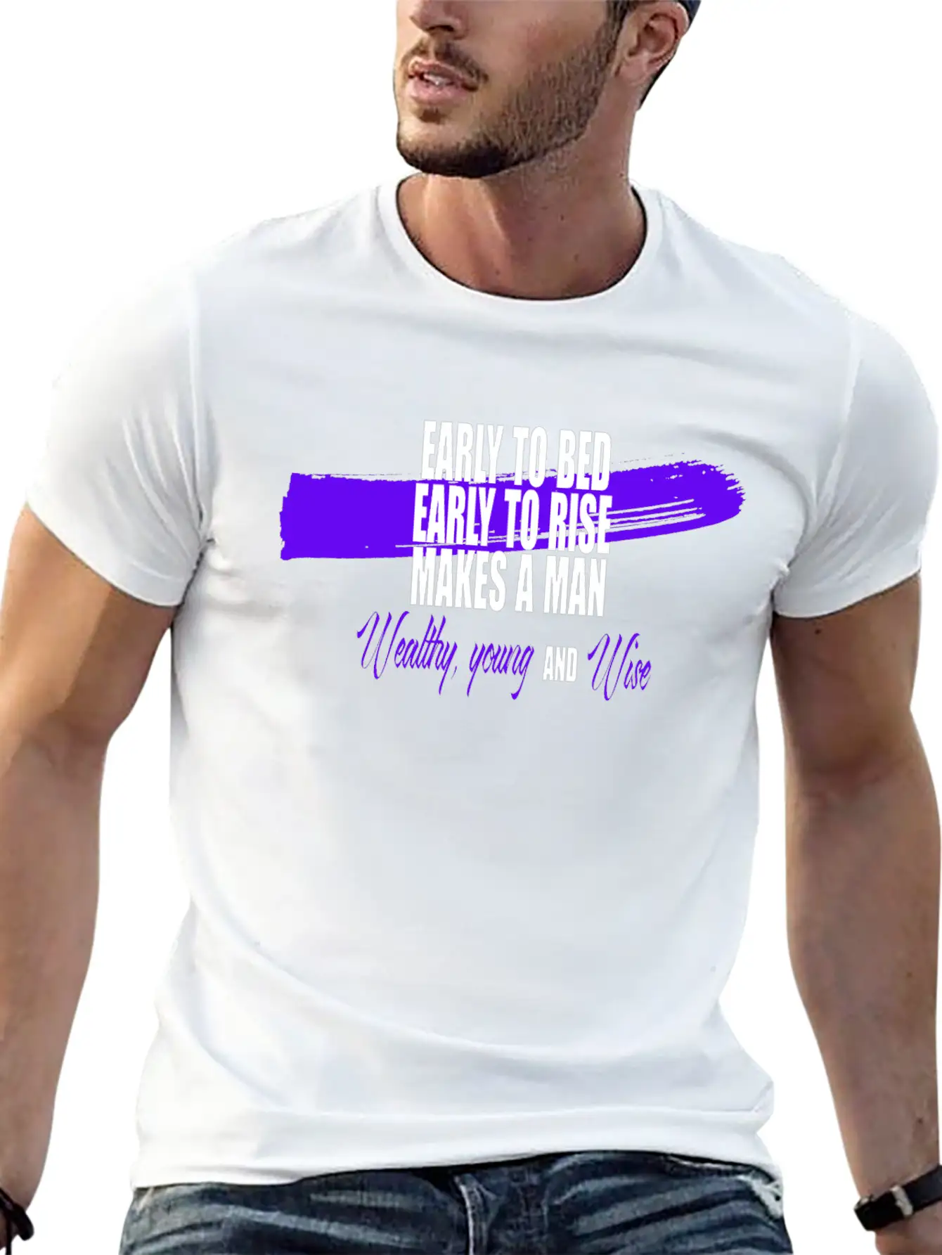 Sunrise Wisdom: Early To Bed, Early To Rise Stylish Everyday T-Shirt – Unisex Basic Cotton Tee