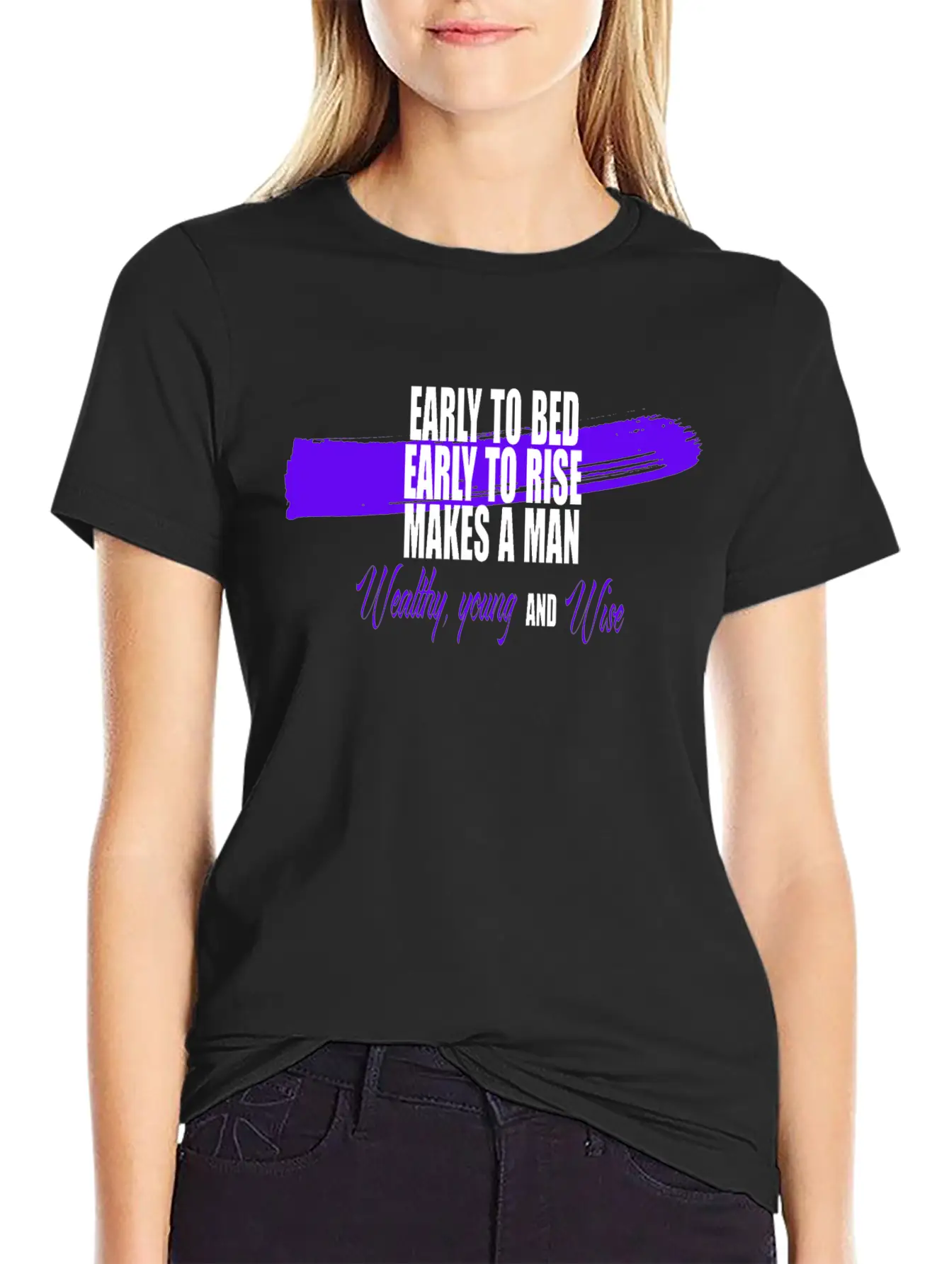 Sunrise Wisdom: Early To Bed, Early To Rise Stylish Everyday T-Shirt – Unisex Basic Cotton Tee