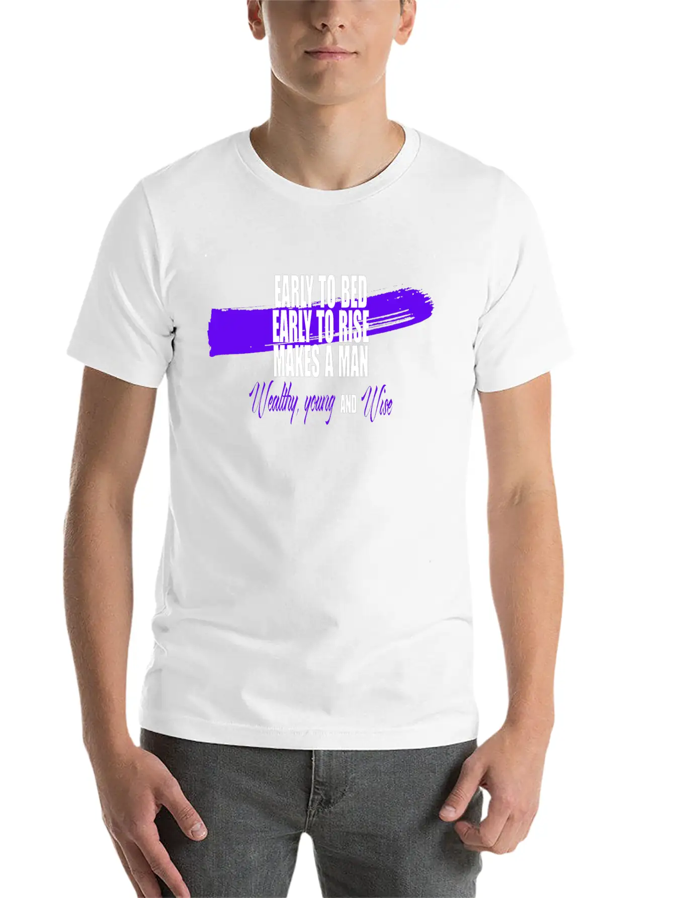 Sunrise Wisdom: Early To Bed, Early To Rise Stylish Everyday T-Shirt – Unisex Basic Cotton Tee
