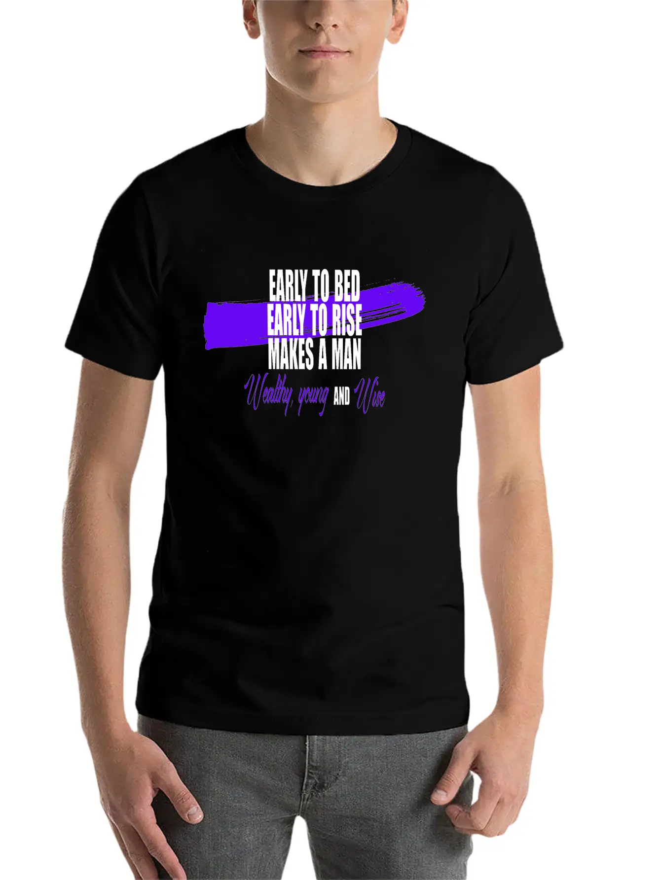 Sunrise Wisdom: Early To Bed, Early To Rise Stylish Everyday T-Shirt – Unisex Basic Cotton Tee