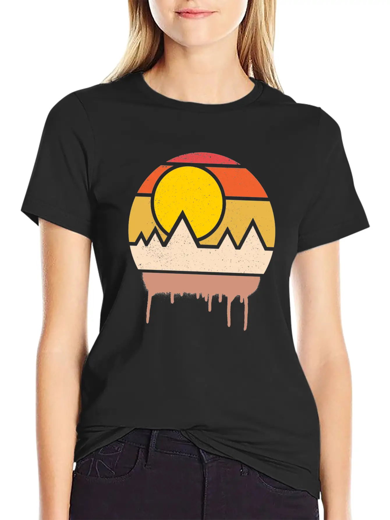 Sunset Art Lightweight Cotton T-Shirt – Daily Comfort Graphic Shirt