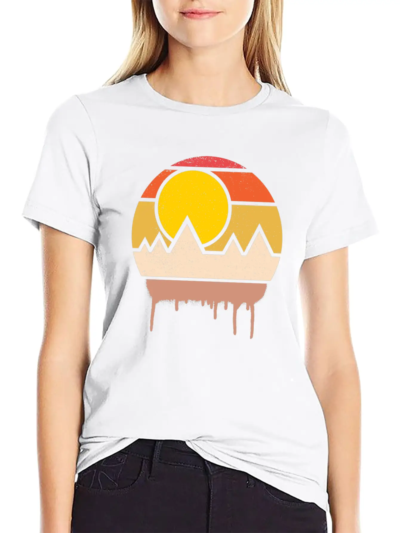 Sunset Art Lightweight Cotton T-Shirt – Daily Comfort Graphic Shirt