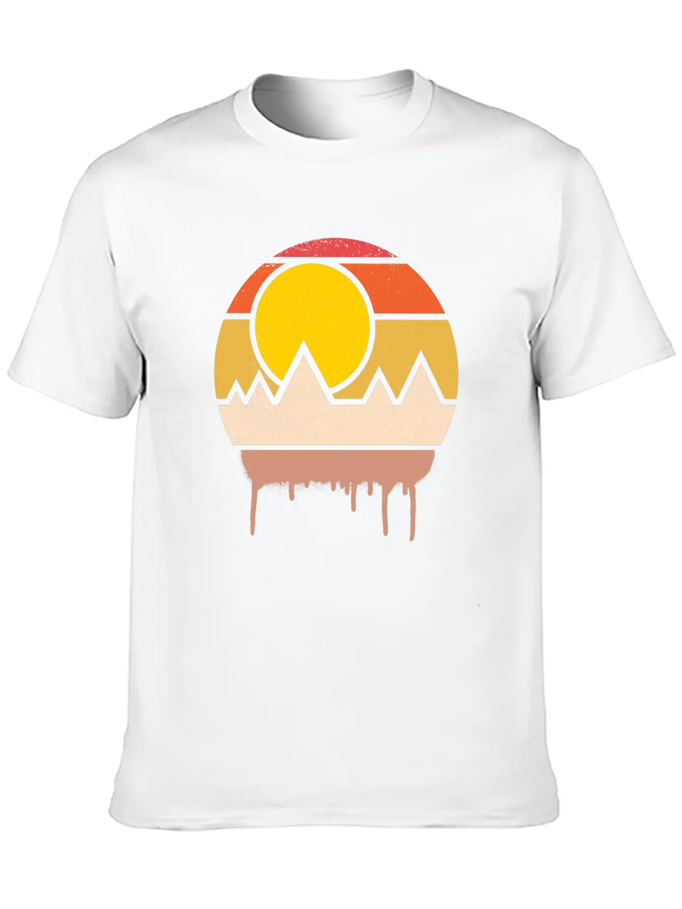 Sunset Art Lightweight Cotton T-Shirt – Daily Comfort Graphic Shirt