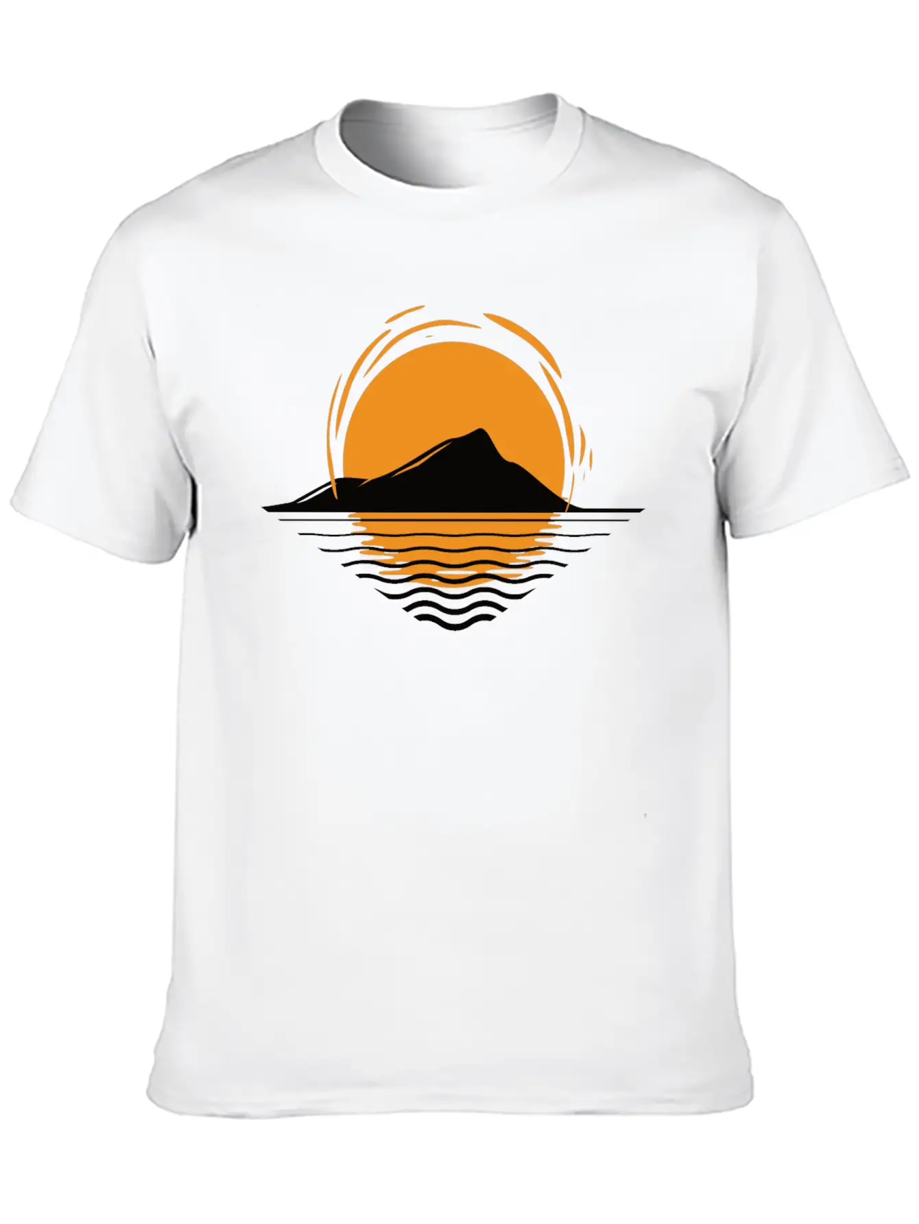 Sunset At Island Modern Fit Casual T-Shirt – Clean And Versatile Design
