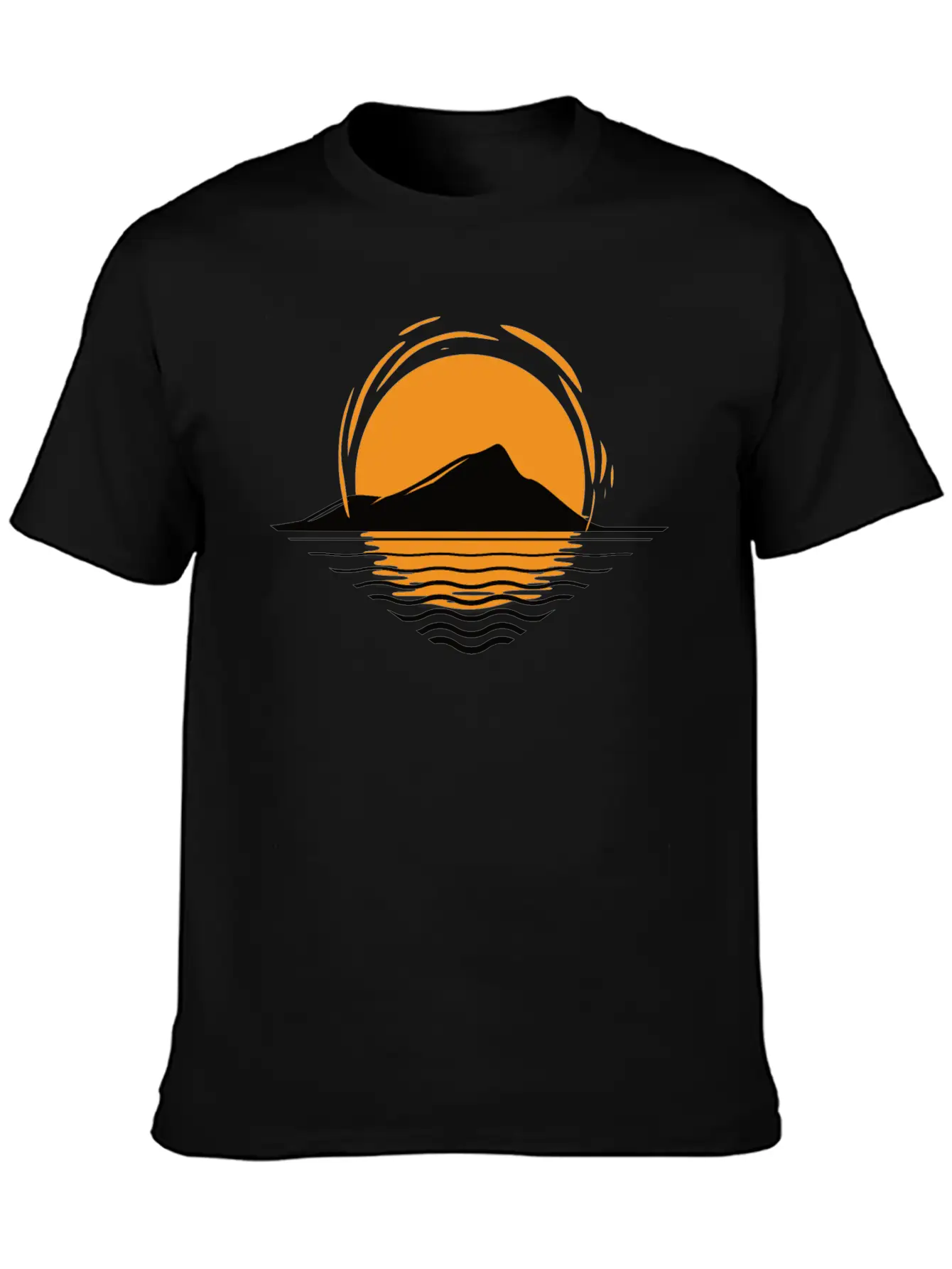 Sunset At Island Modern Fit Casual T-Shirt – Clean And Versatile Design