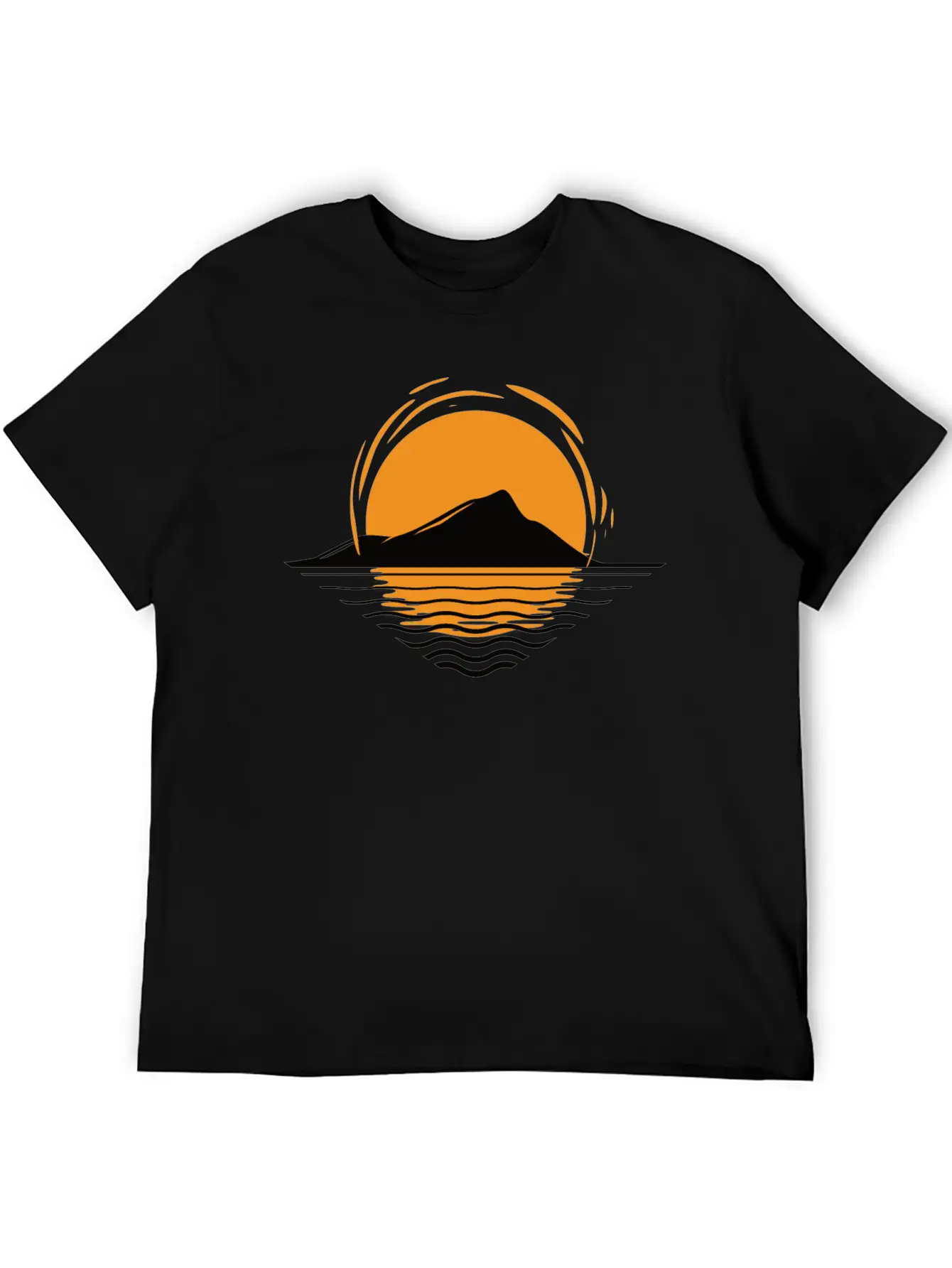 Sunset At Island Modern Fit Casual T-Shirt – Clean And Versatile Design