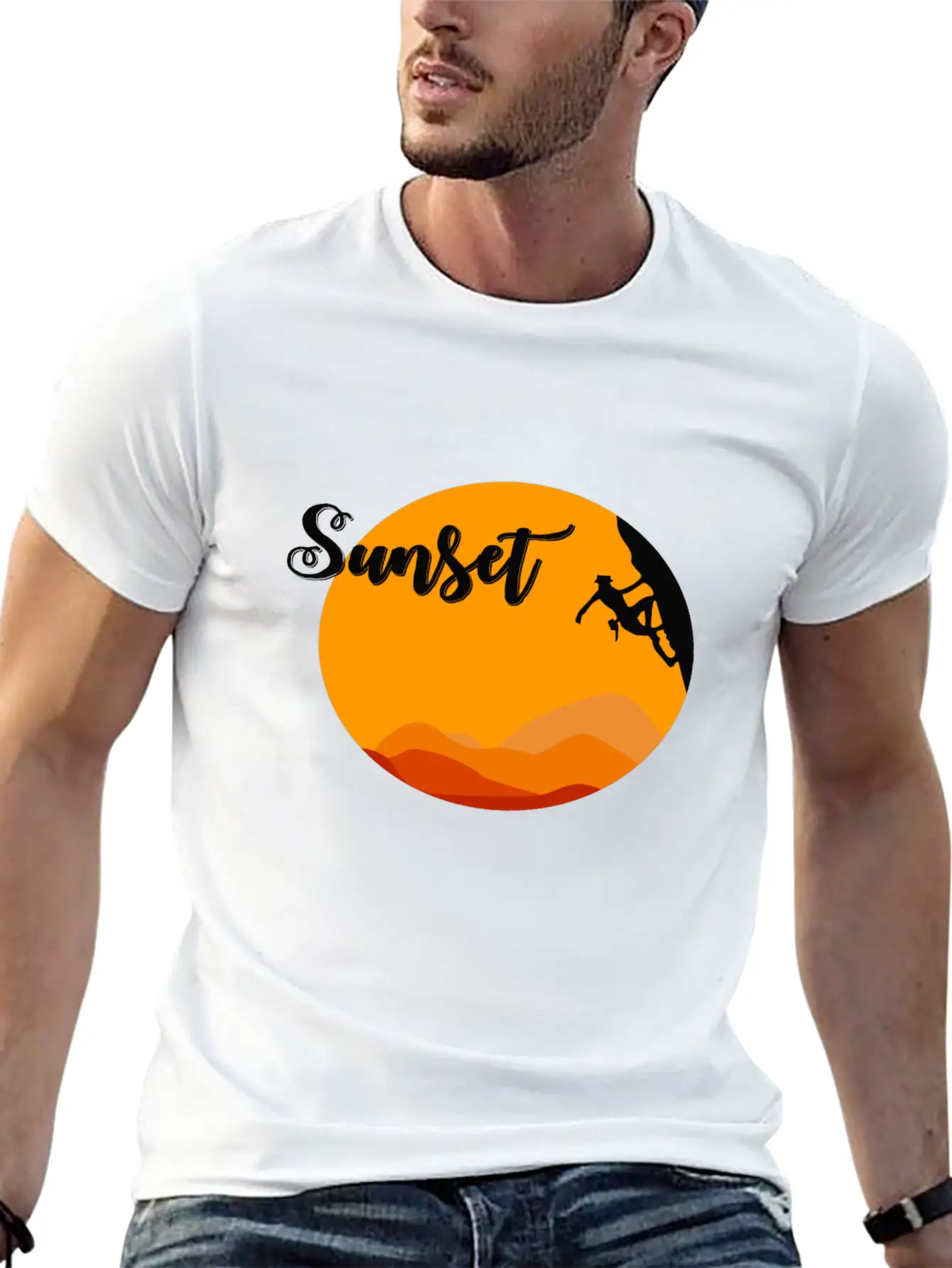 Sunset Climbing Soft Cotton Short Sleeve Tee – Unisex Wardrobe Staple