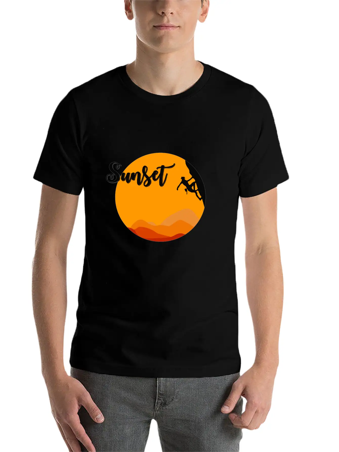 Sunset Climbing Soft Cotton Short Sleeve Tee – Unisex Wardrobe Staple
