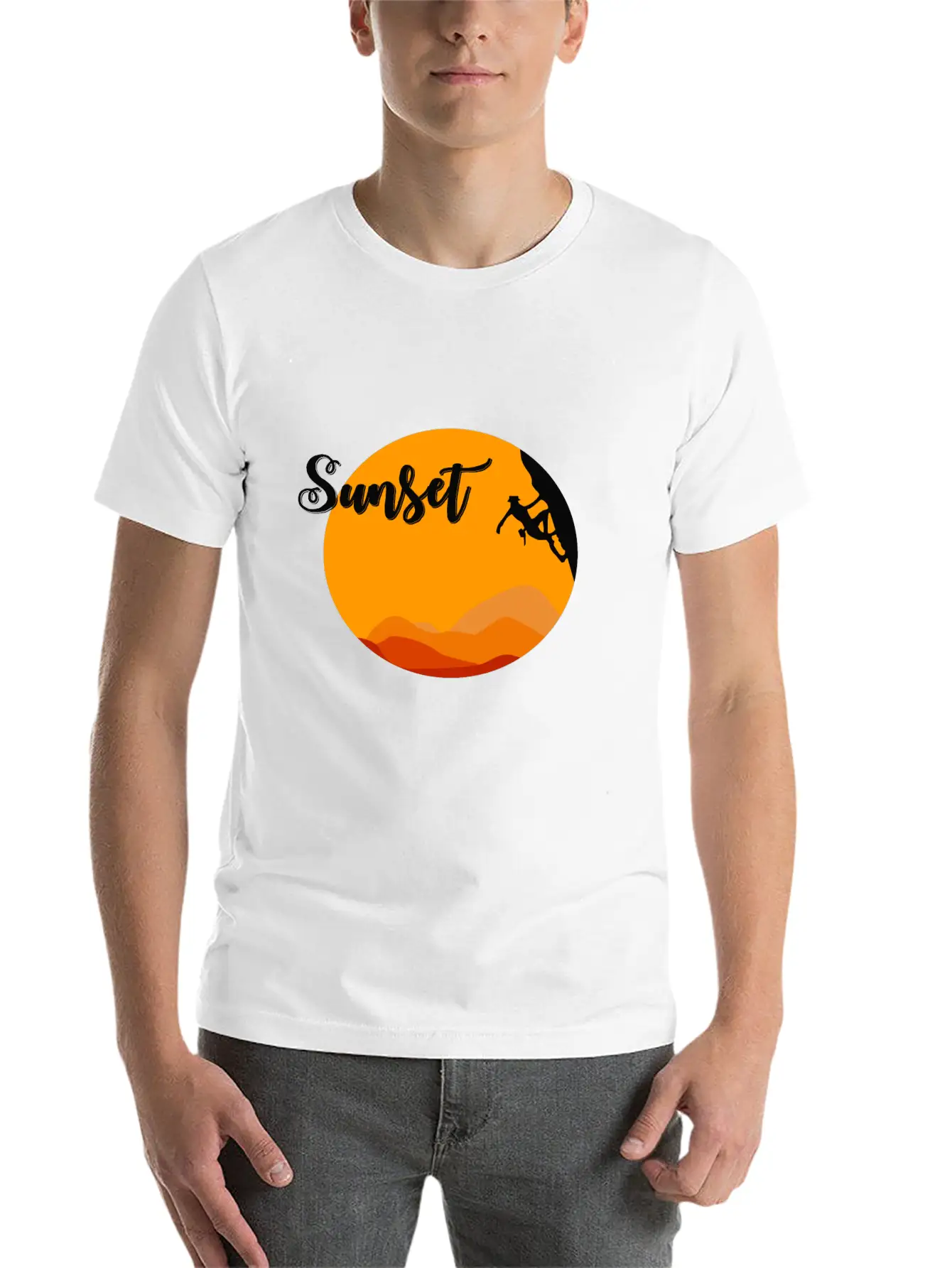 Sunset Climbing Soft Cotton Short Sleeve Tee – Unisex Wardrobe Staple