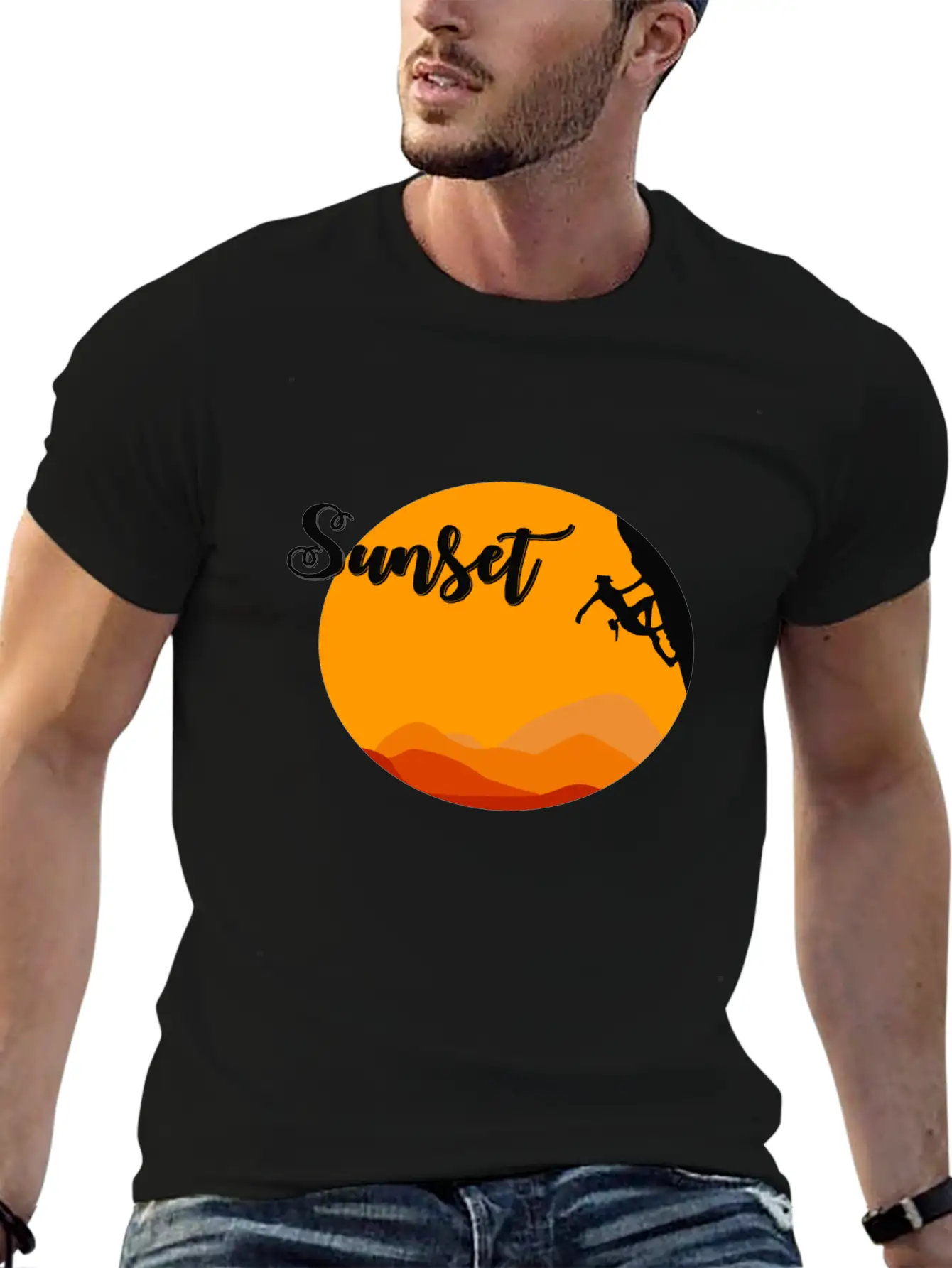Sunset Climbing Soft Cotton Short Sleeve Tee – Unisex Wardrobe Staple