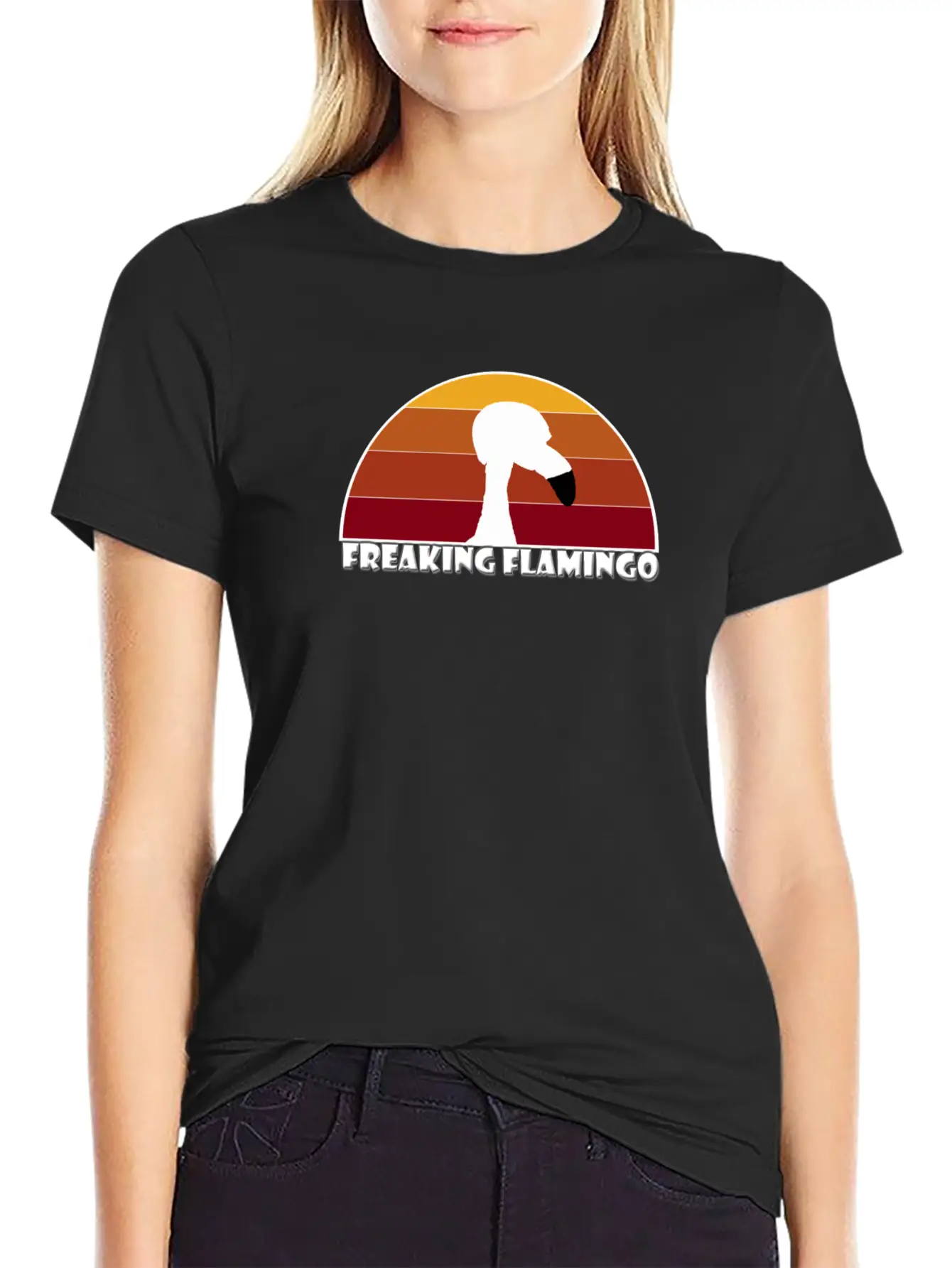 Sunset Flamingo Soft Cotton Short Sleeve Tee – Unisex Wardrobe Staple