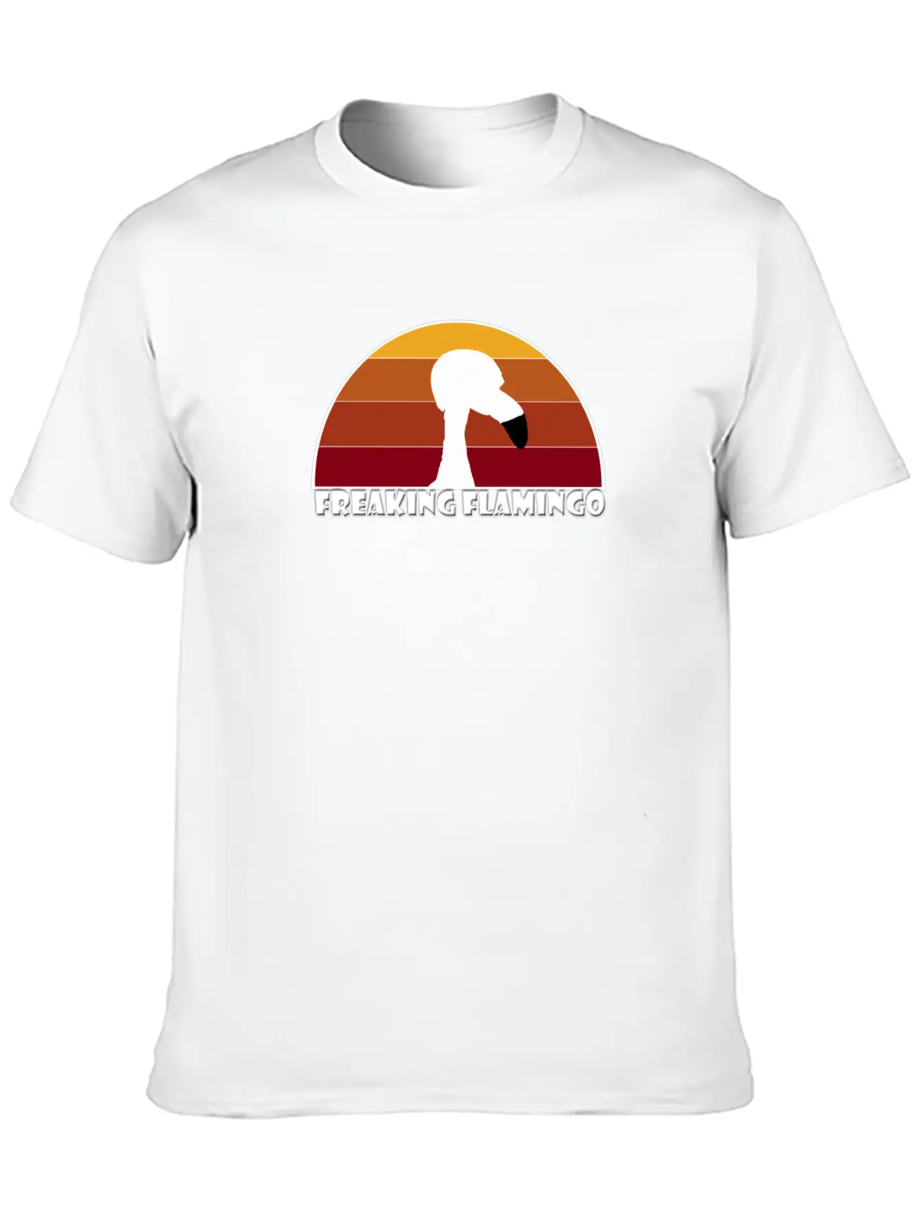 Sunset Flamingo Soft Cotton Short Sleeve Tee – Unisex Wardrobe Staple