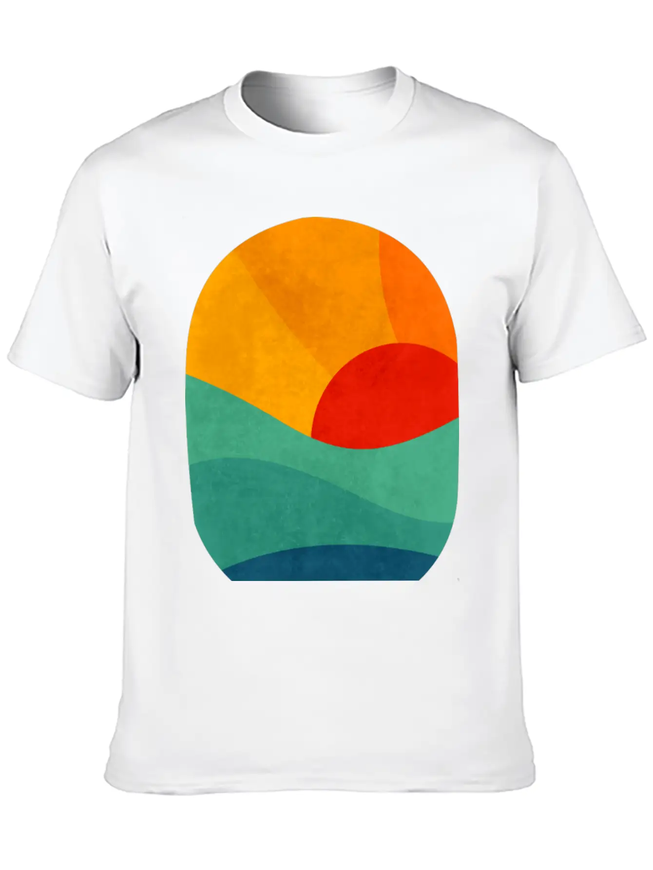 Sunset In Ocean Classic Fit Graphic Tee For Daily Comfort – Unisex Cotton Shirt