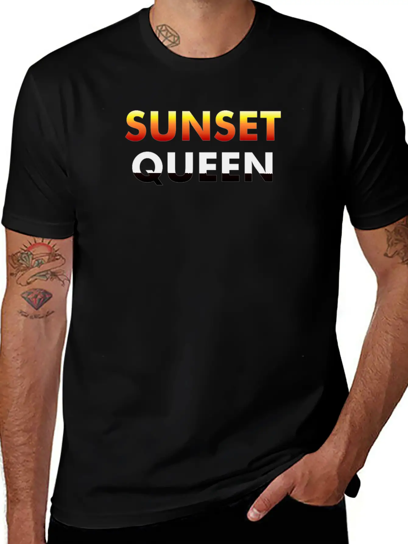 Sunset Queen Modern Fit Casual T-Shirt ��� Clean And Versatile Design