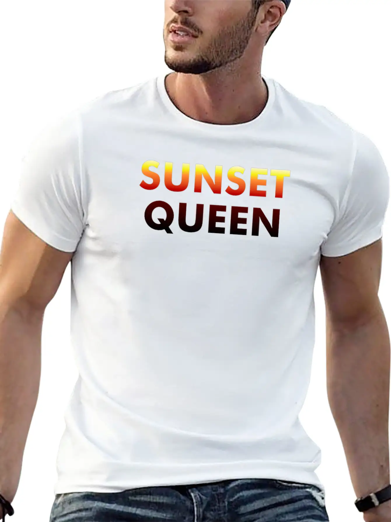 Sunset Queen Modern Fit Casual T-Shirt ��� Clean And Versatile Design