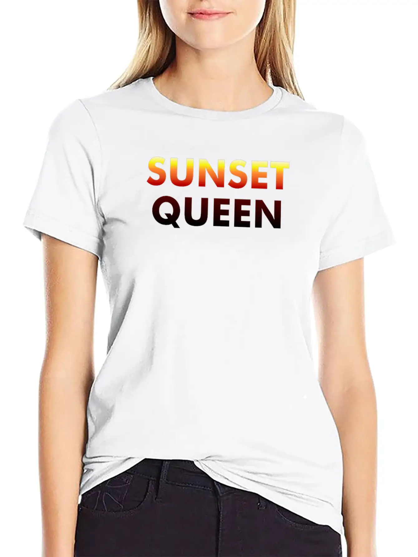 Sunset Queen Modern Fit Casual T-Shirt ��� Clean And Versatile Design