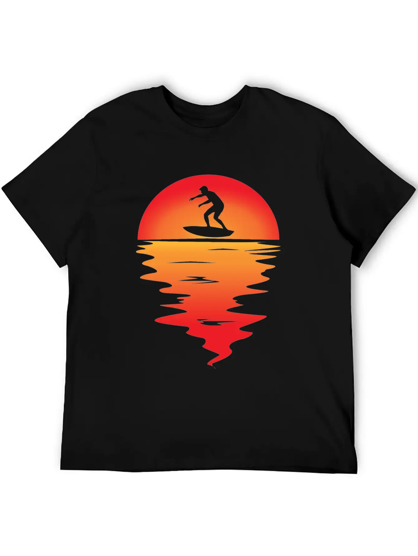 Sunset Surfing Stylish Everyday T-Shirt – Unisex Basic Cotton Tee
