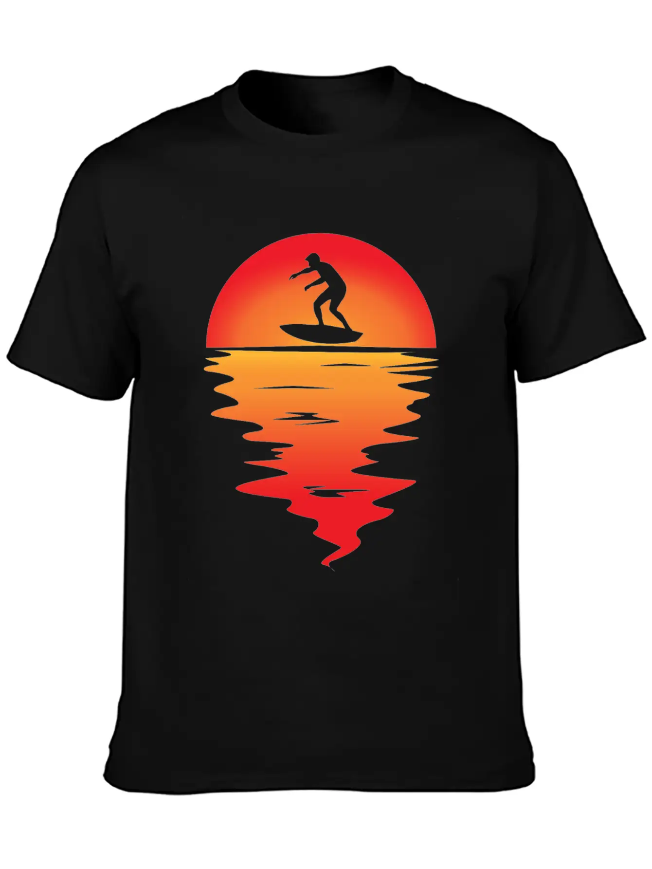 Sunset Surfing Stylish Everyday T-Shirt – Unisex Basic Cotton Tee
