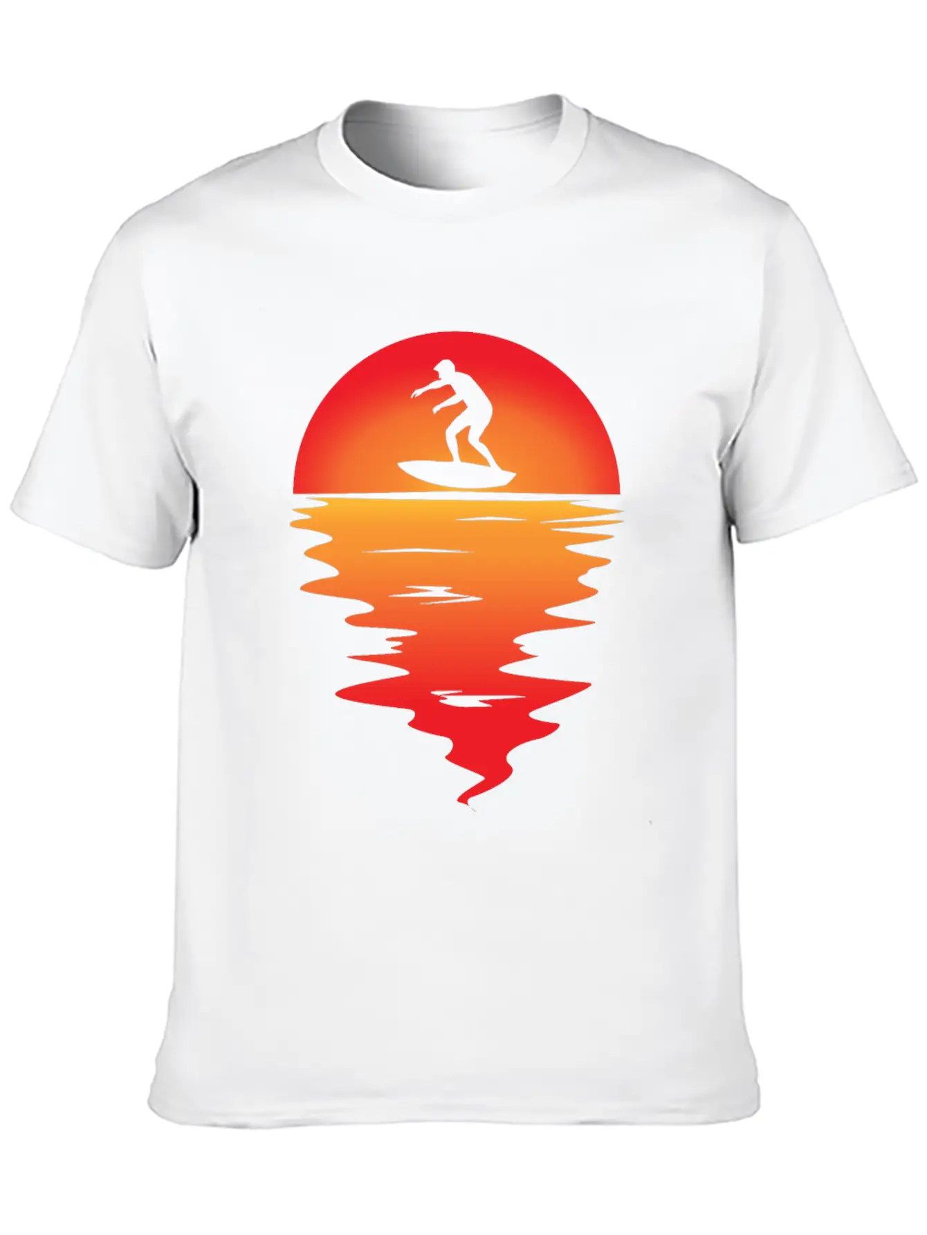 Sunset Surfing Stylish Everyday T-Shirt – Unisex Basic Cotton Tee