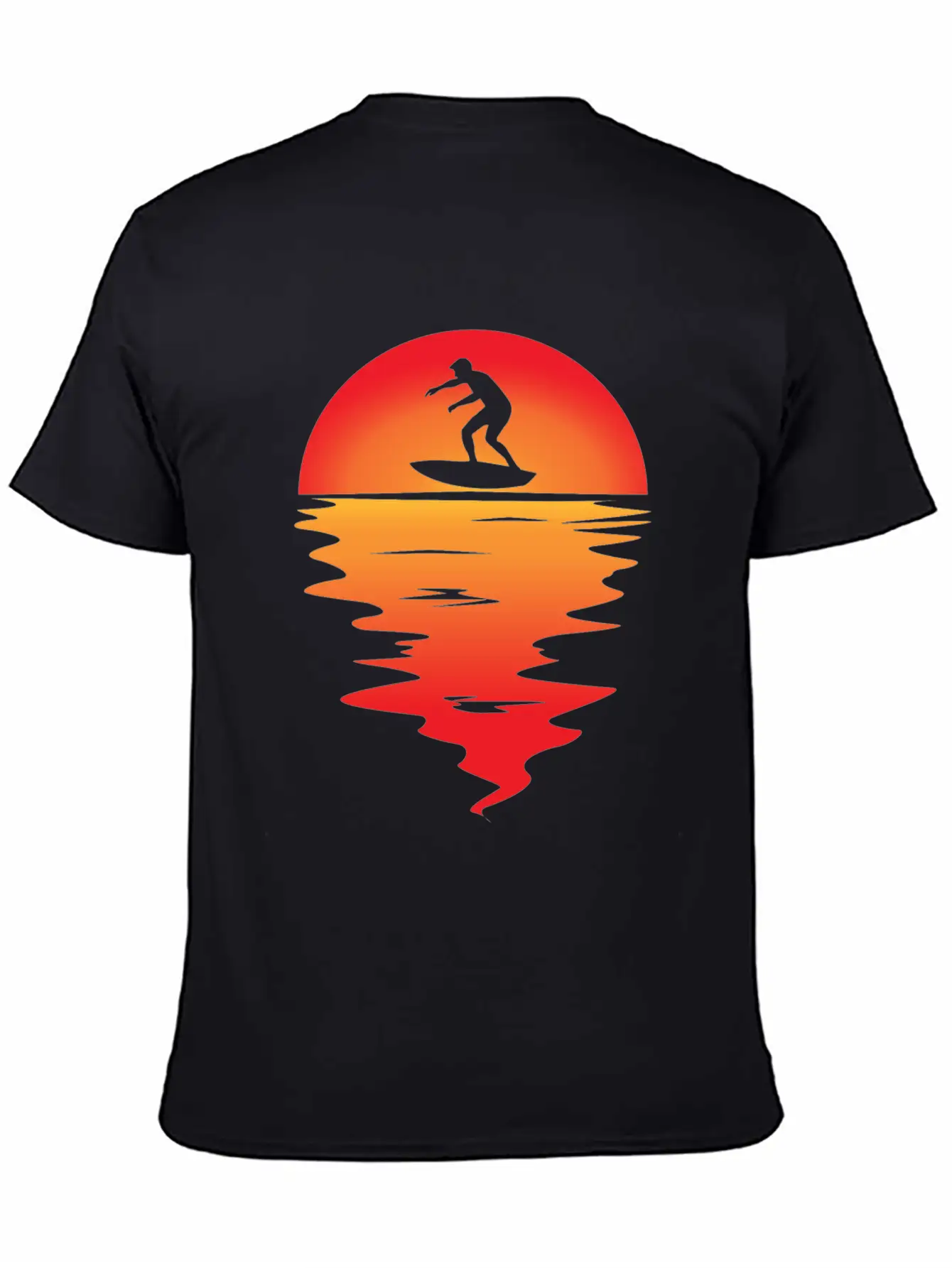 Sunset Surfing Stylish Everyday T-Shirt – Unisex Basic Cotton Tee