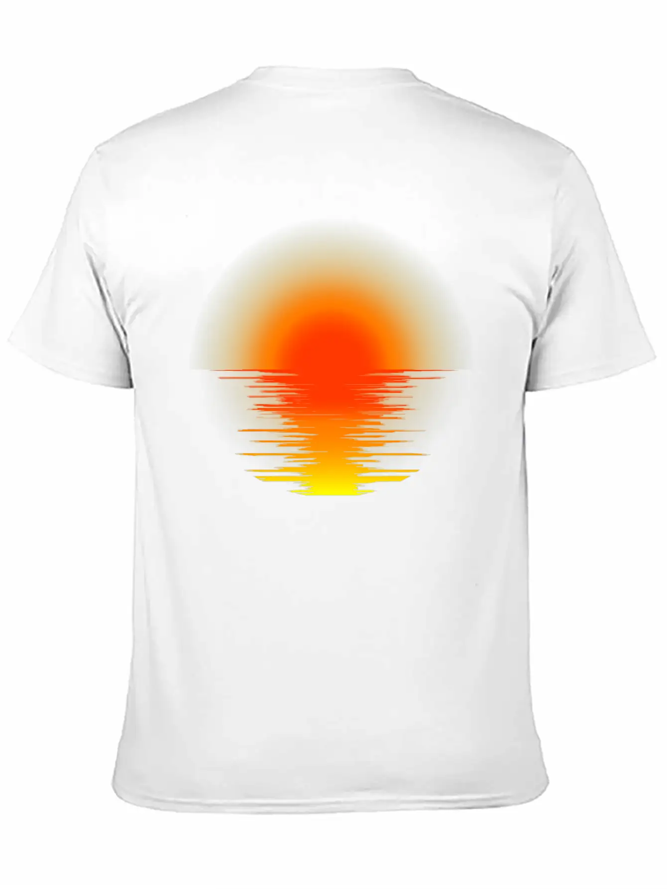 Sunset Transparent Design Relaxed Everyday Tee – Lightweight And Durable Cotton