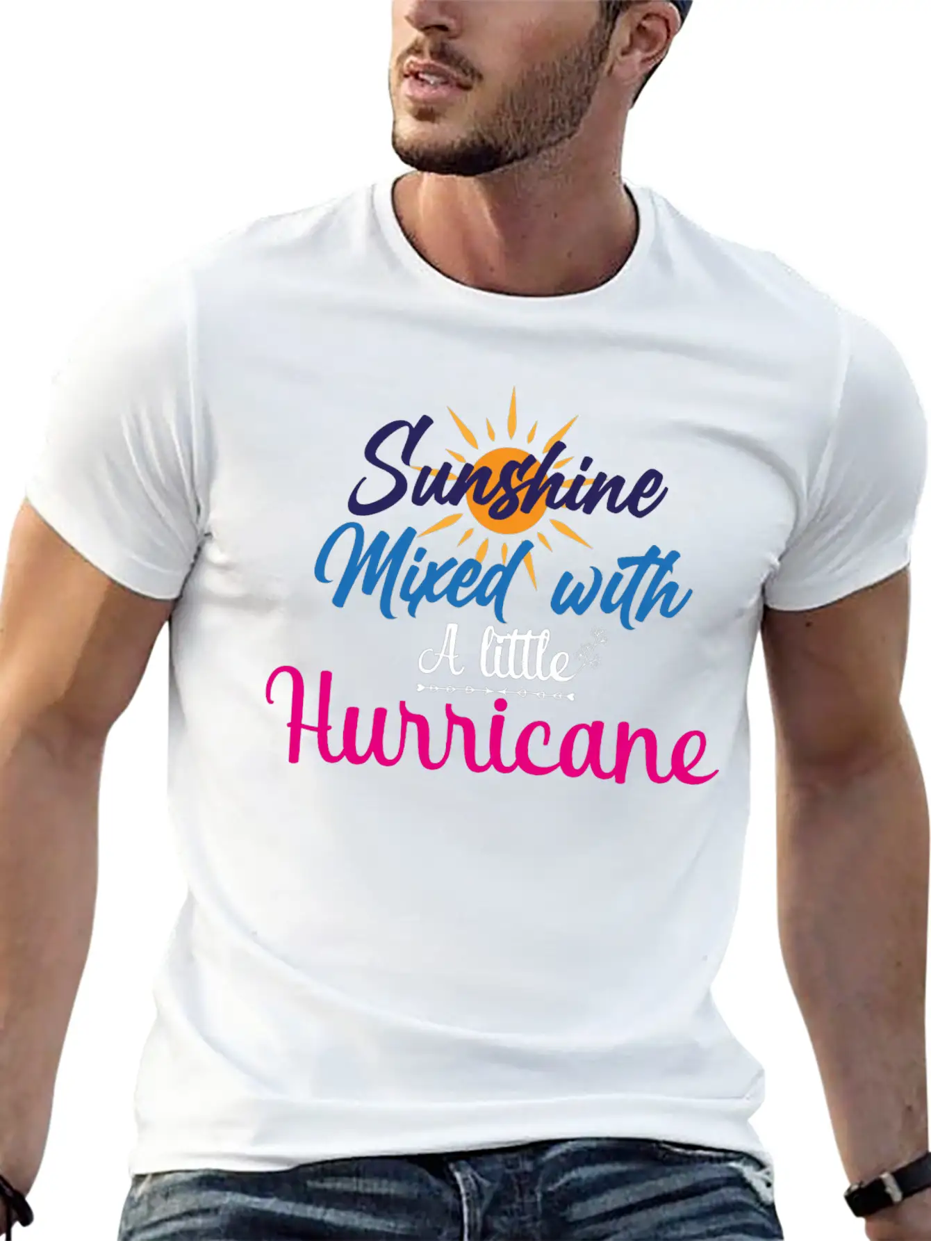 Sunshine Mixed With A Little Hurricane Relaxed Everyday Tee – Lightweight And Durable Cotton