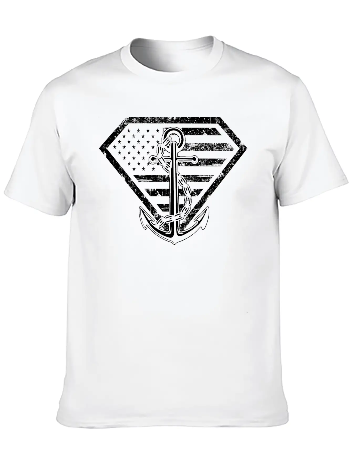 Super Sailor-Sailor Flag T-shirt For American Lightweight Cotton T-Shirt – Daily Comfort Graphic Shirt