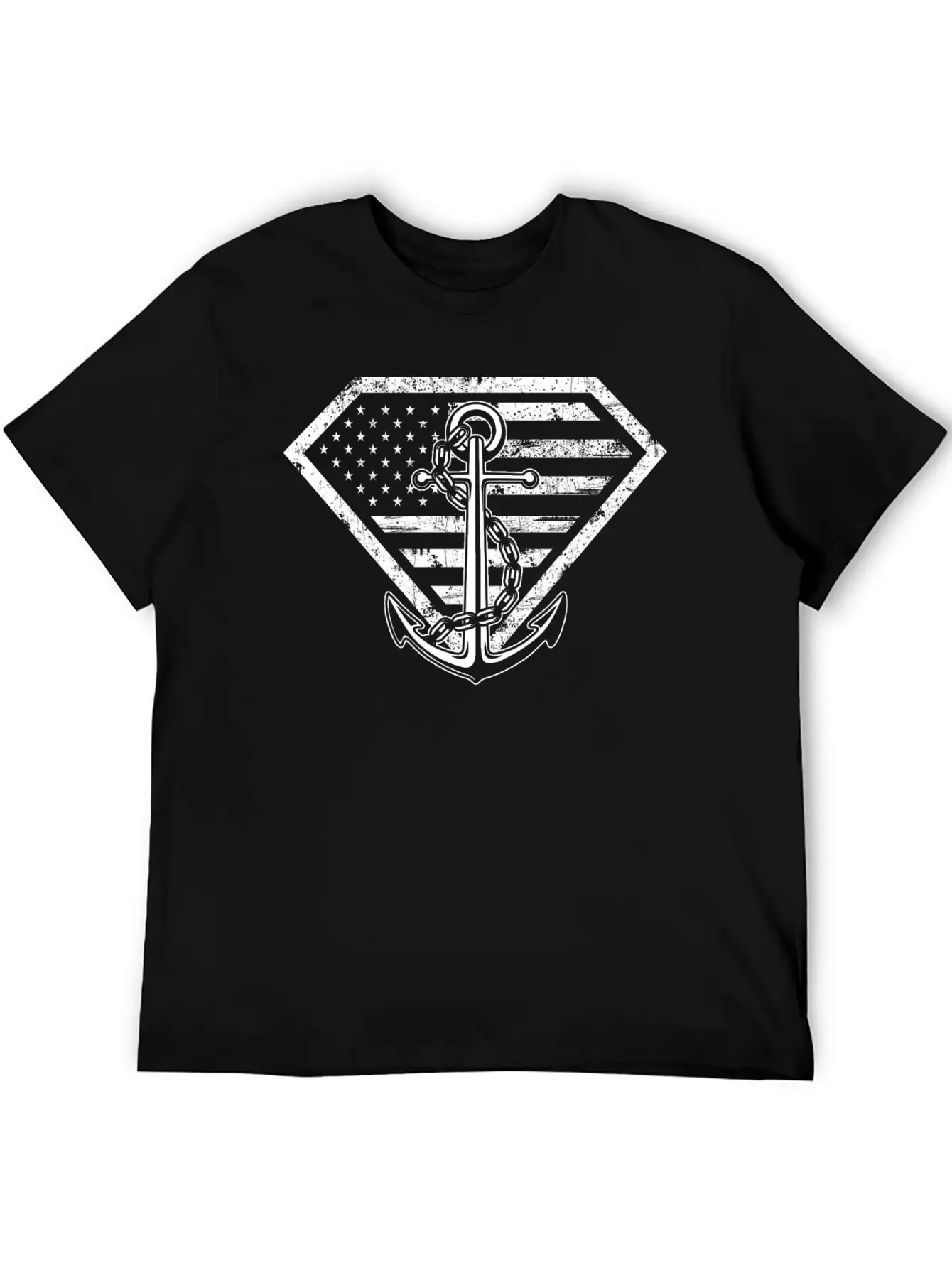 Super Sailor-Sailor Flag T-shirt For American Lightweight Cotton T-Shirt – Daily Comfort Graphic Shirt
