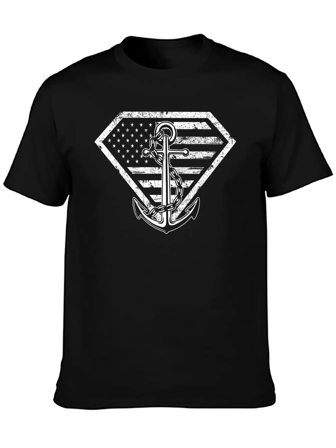 Super Sailor-Sailor Flag T-shirt For American Lightweight Cotton T-Shirt – Daily Comfort Graphic Shirt